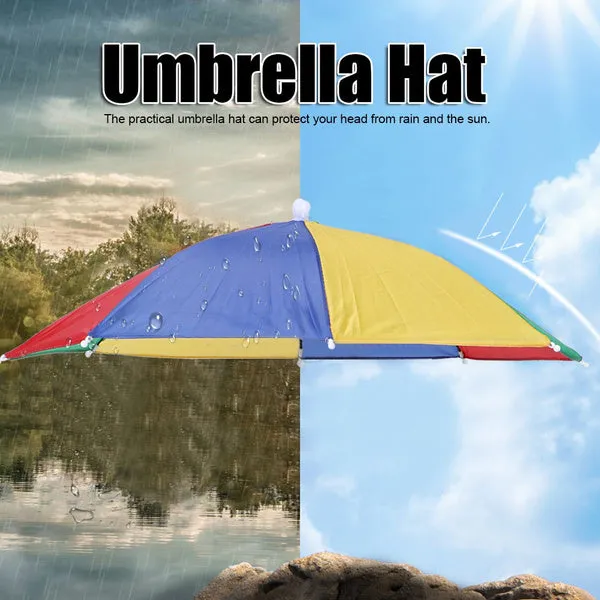 1445 Hands Free Umbrella Hat to Protect from Sun & Rain