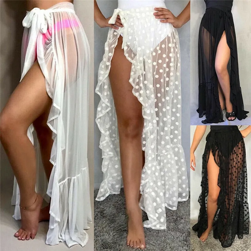 2021 New!!! Sexy Women's Sheer Beach Swimwear Cover Up Size One Size