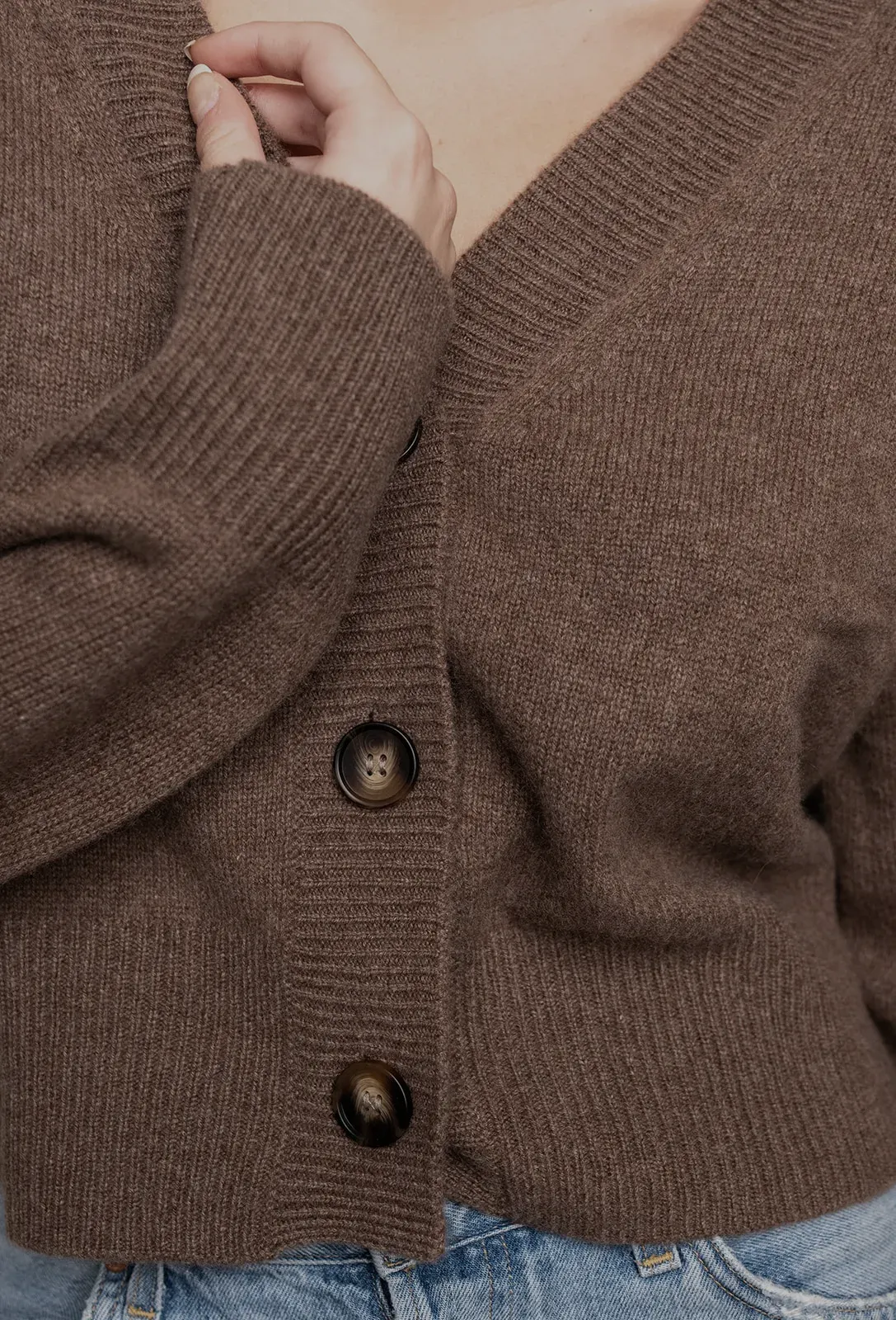 Amavi Cashmere Cardigan - Acorn