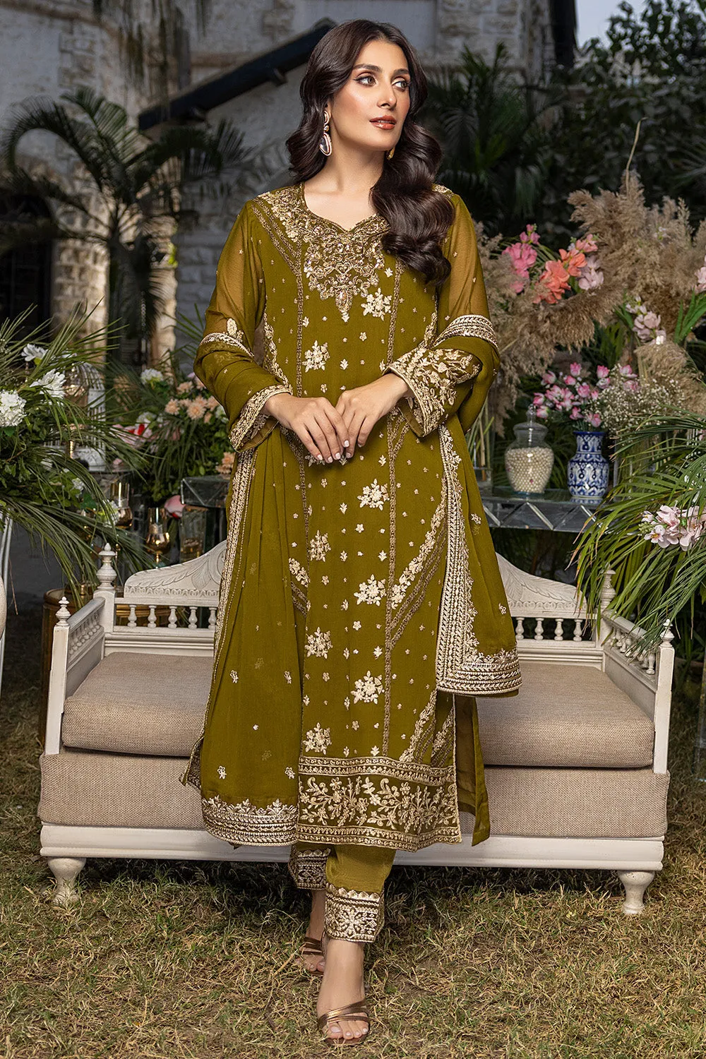 Azure Luxe Embroidered Festive Formal Collection – Eden Glow