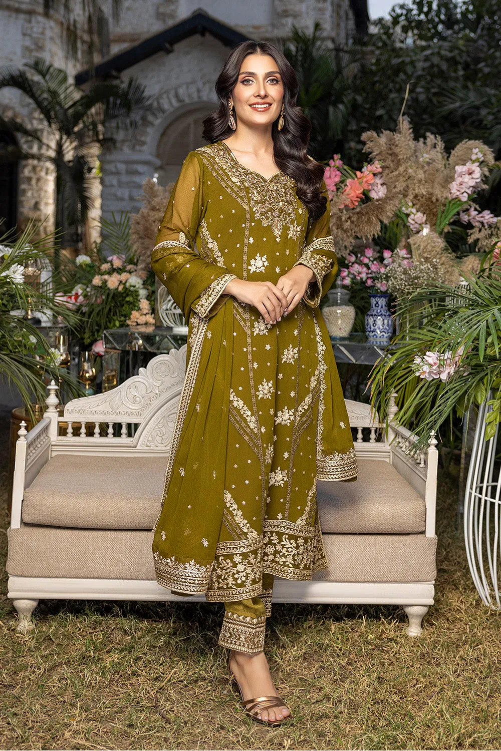 Azure Luxe Embroidered Festive Formal Collection – Eden Glow