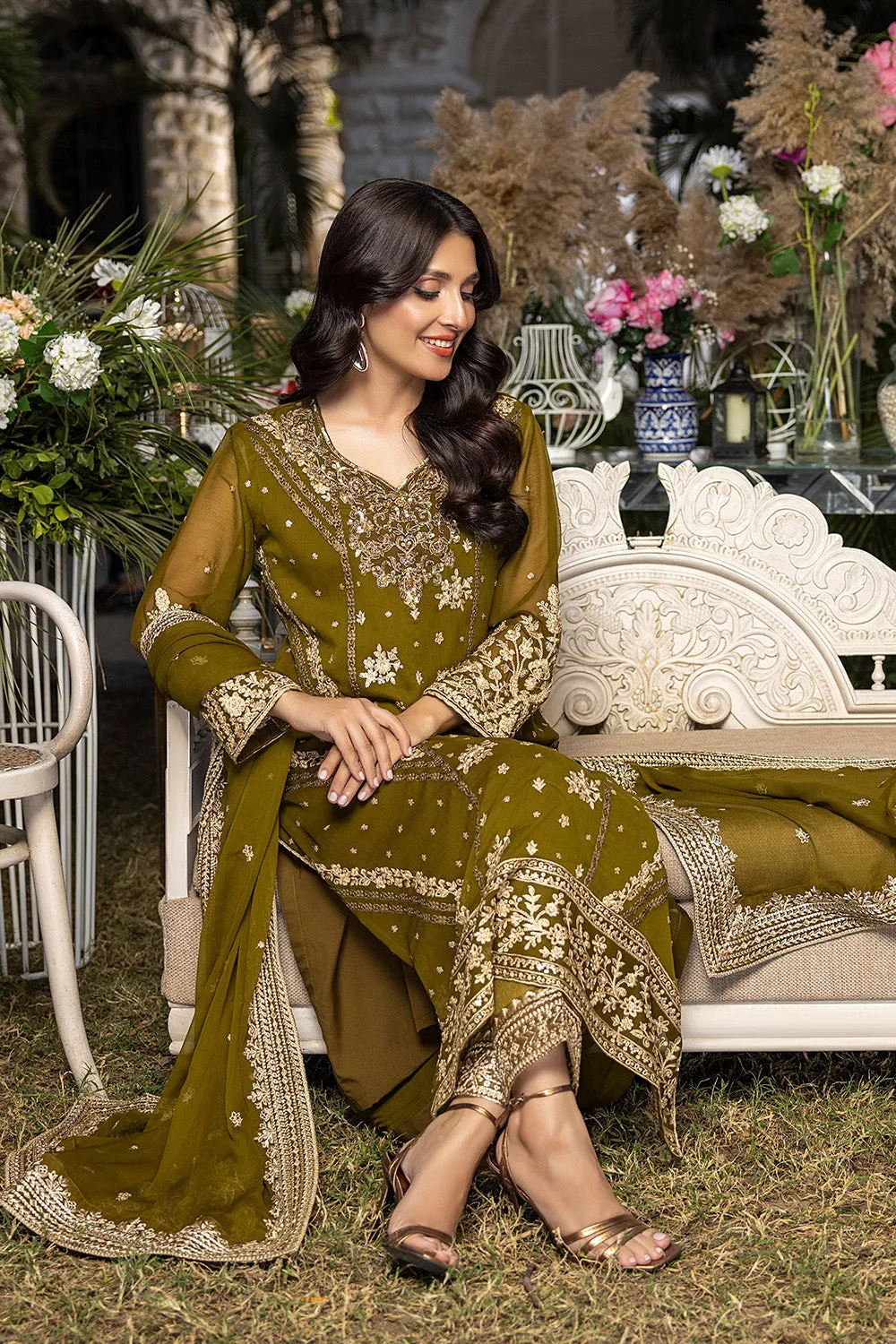 Azure Luxe Embroidered Festive Formal Collection – Eden Glow