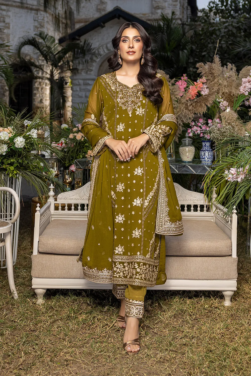 Azure Luxe Embroidered Festive Formal Collection – Eden Glow