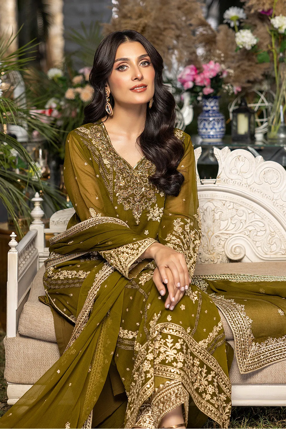 Azure Luxe Embroidered Festive Formal Collection – Eden Glow