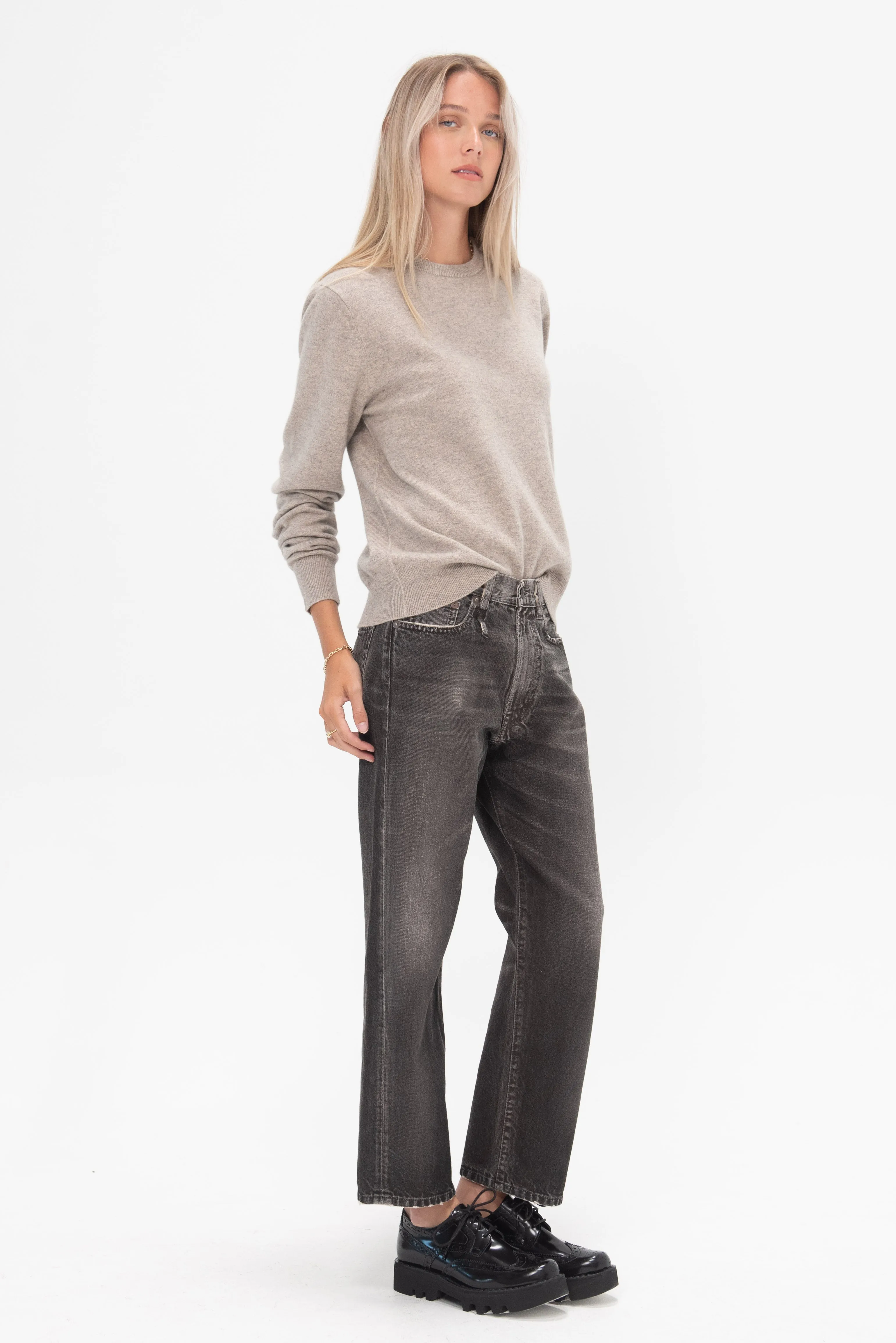 Boyfriend Jean, Mud Grey