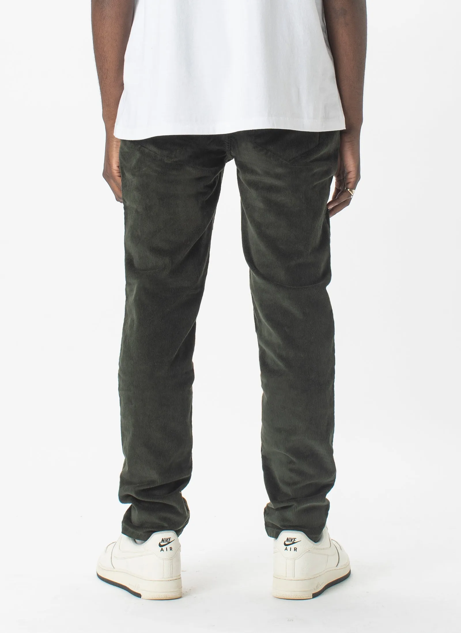 B.Slim Elastic Chino Forest Cord