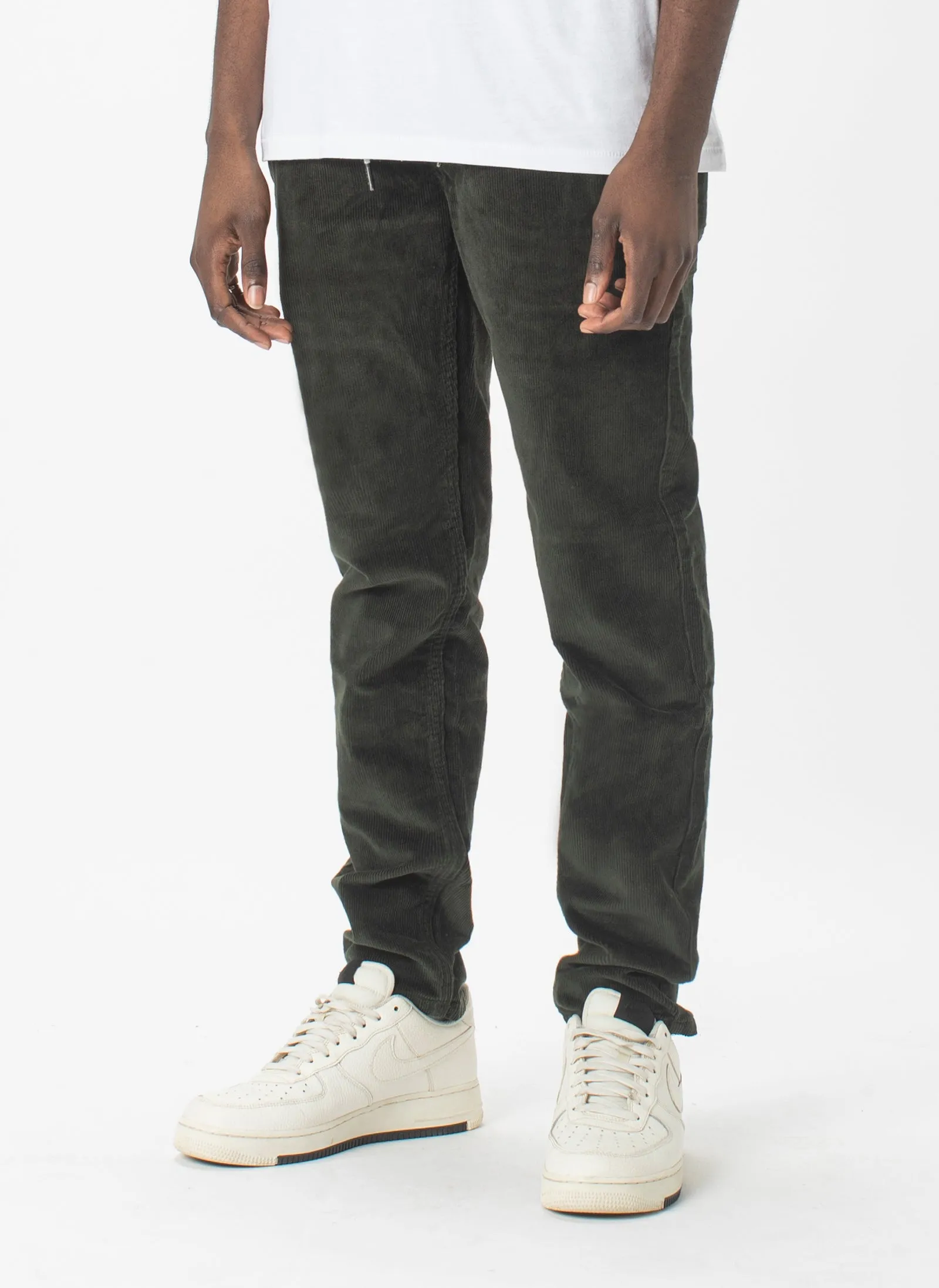 B.Slim Elastic Chino Forest Cord