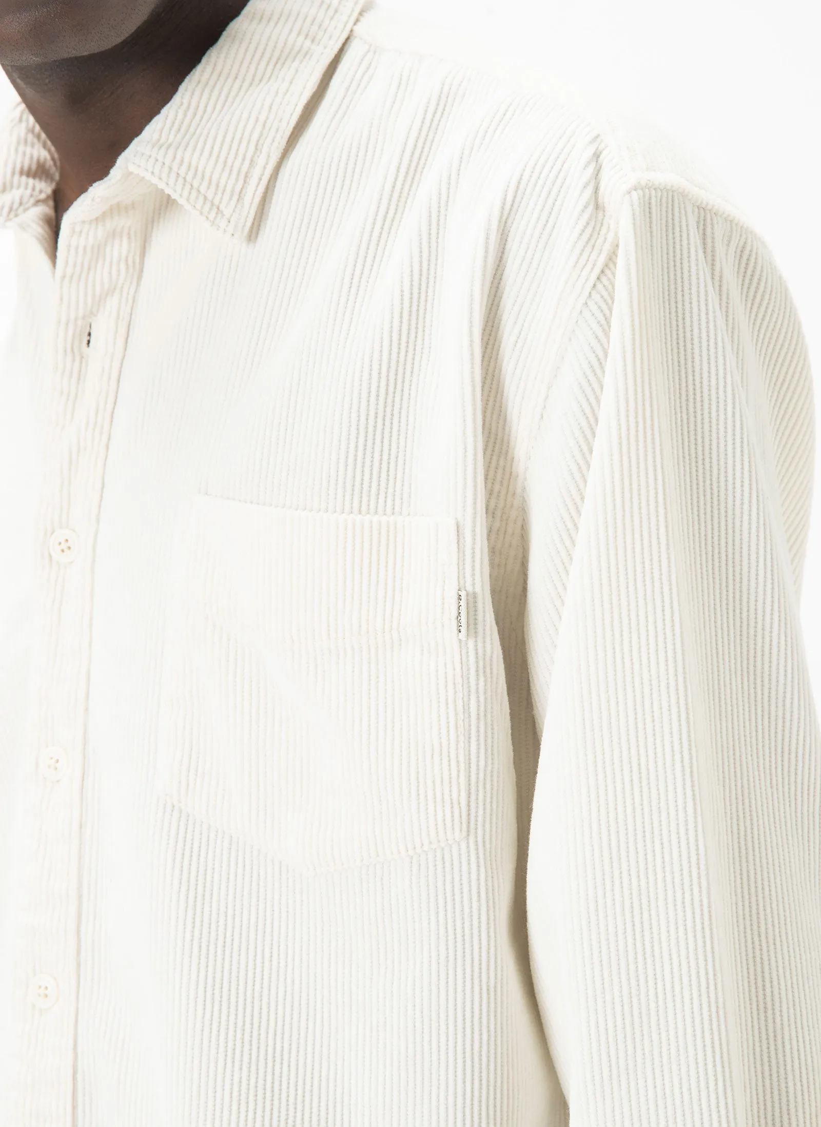 Cabin Shirt White Corduroy