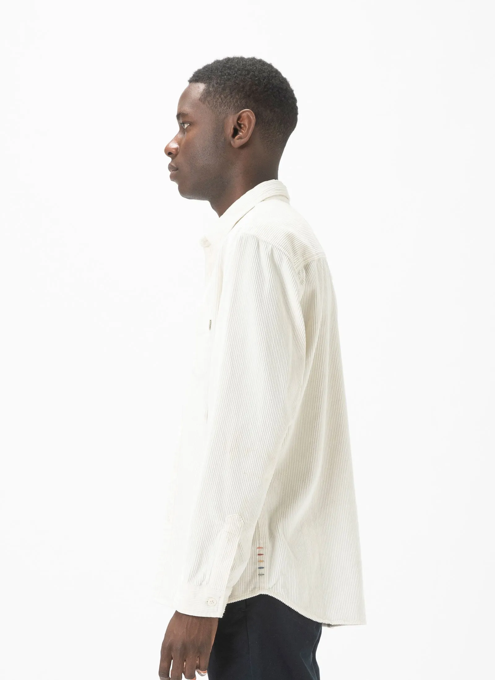 Cabin Shirt White Corduroy