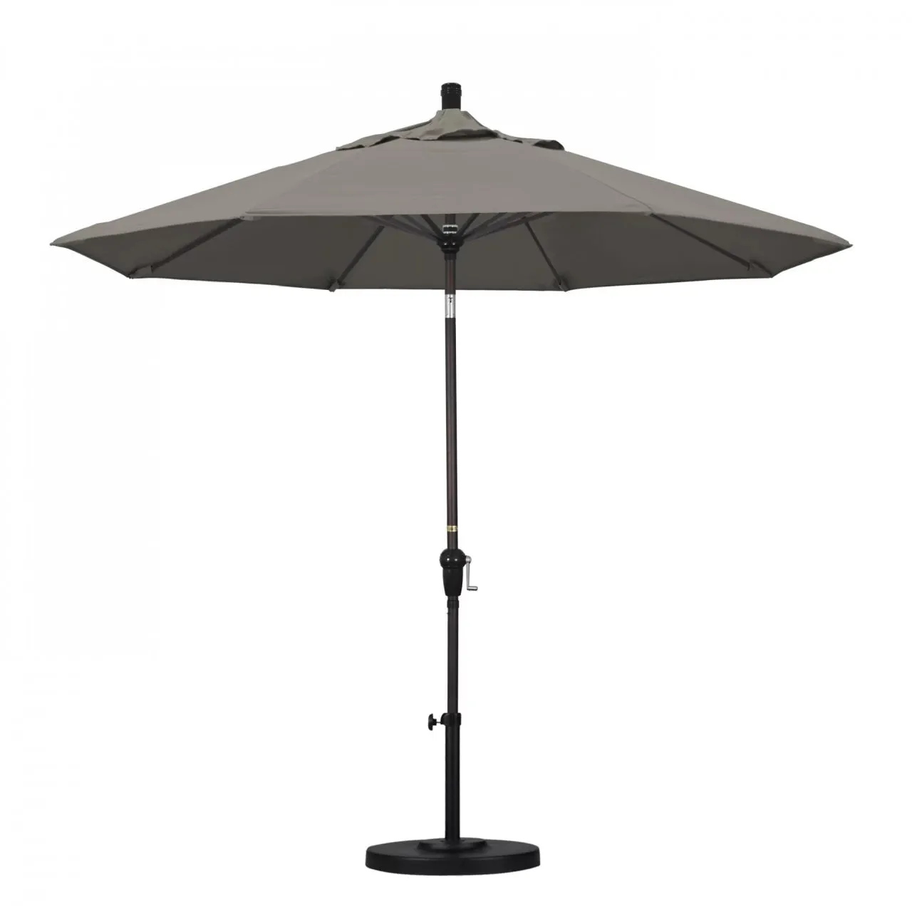 California Umbrella Sunset Series 9 ft Aluminum Patio Umbrella - Residential Grade with Auto Tilt and Crank Lift