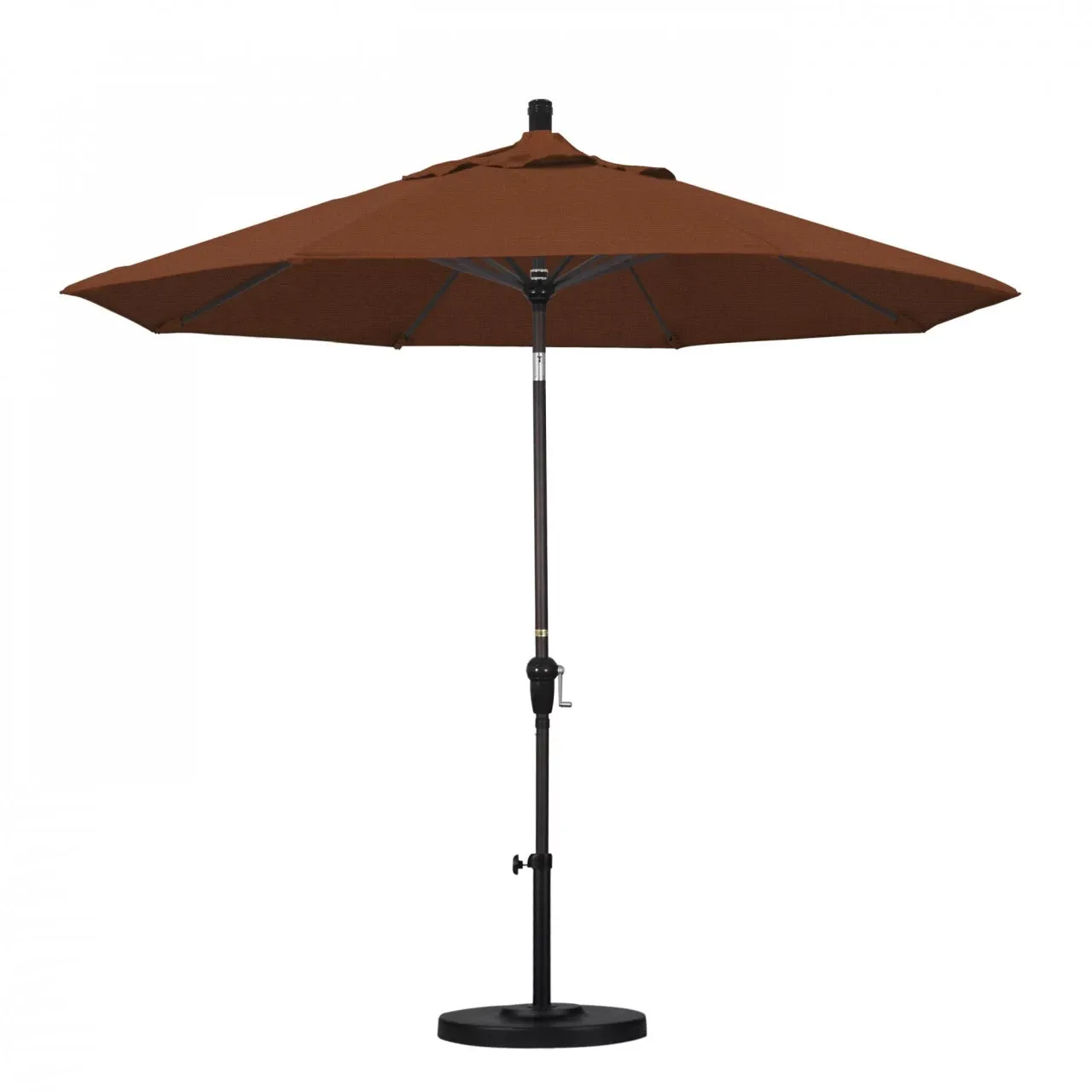 California Umbrella Sunset Series 9 ft Aluminum Patio Umbrella - Residential Grade with Auto Tilt and Crank Lift