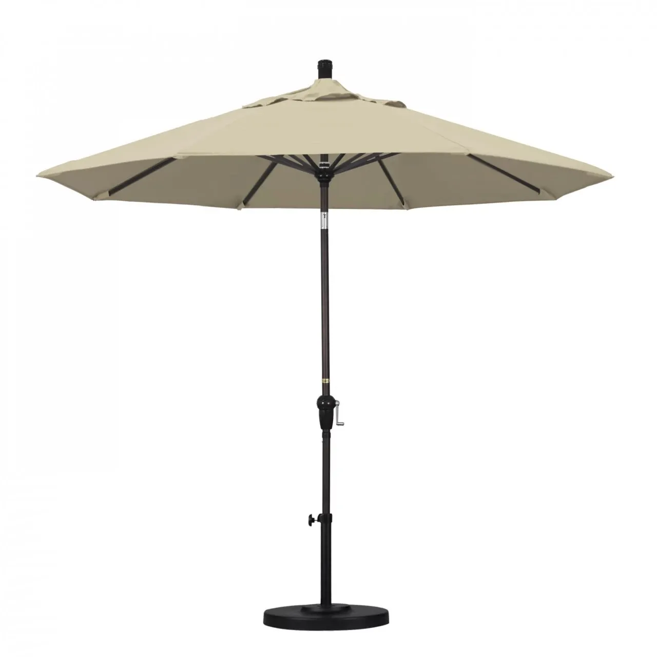 California Umbrella Sunset Series 9 ft Aluminum Patio Umbrella - Residential Grade with Auto Tilt and Crank Lift