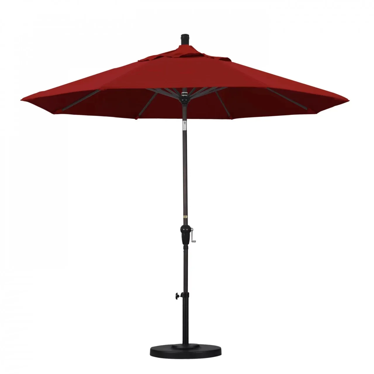 California Umbrella Sunset Series 9 ft Aluminum Patio Umbrella - Residential Grade with Auto Tilt and Crank Lift