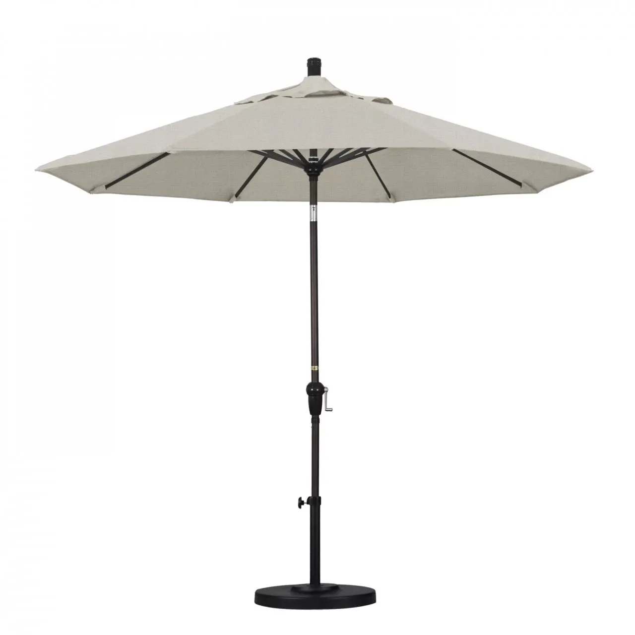 California Umbrella Sunset Series 9 ft Aluminum Patio Umbrella - Residential Grade with Auto Tilt and Crank Lift