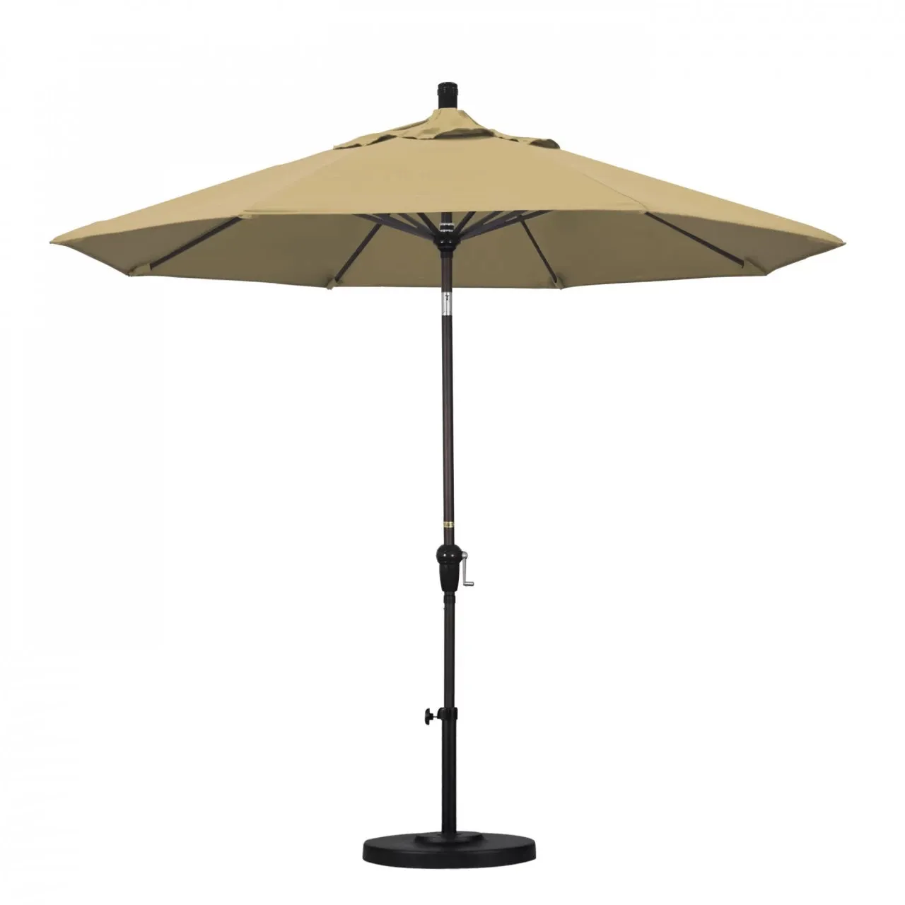 California Umbrella Sunset Series 9 ft Aluminum Patio Umbrella - Residential Grade with Auto Tilt and Crank Lift