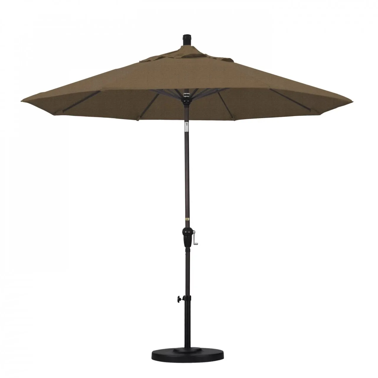 California Umbrella Sunset Series 9 ft Aluminum Patio Umbrella - Residential Grade with Auto Tilt and Crank Lift