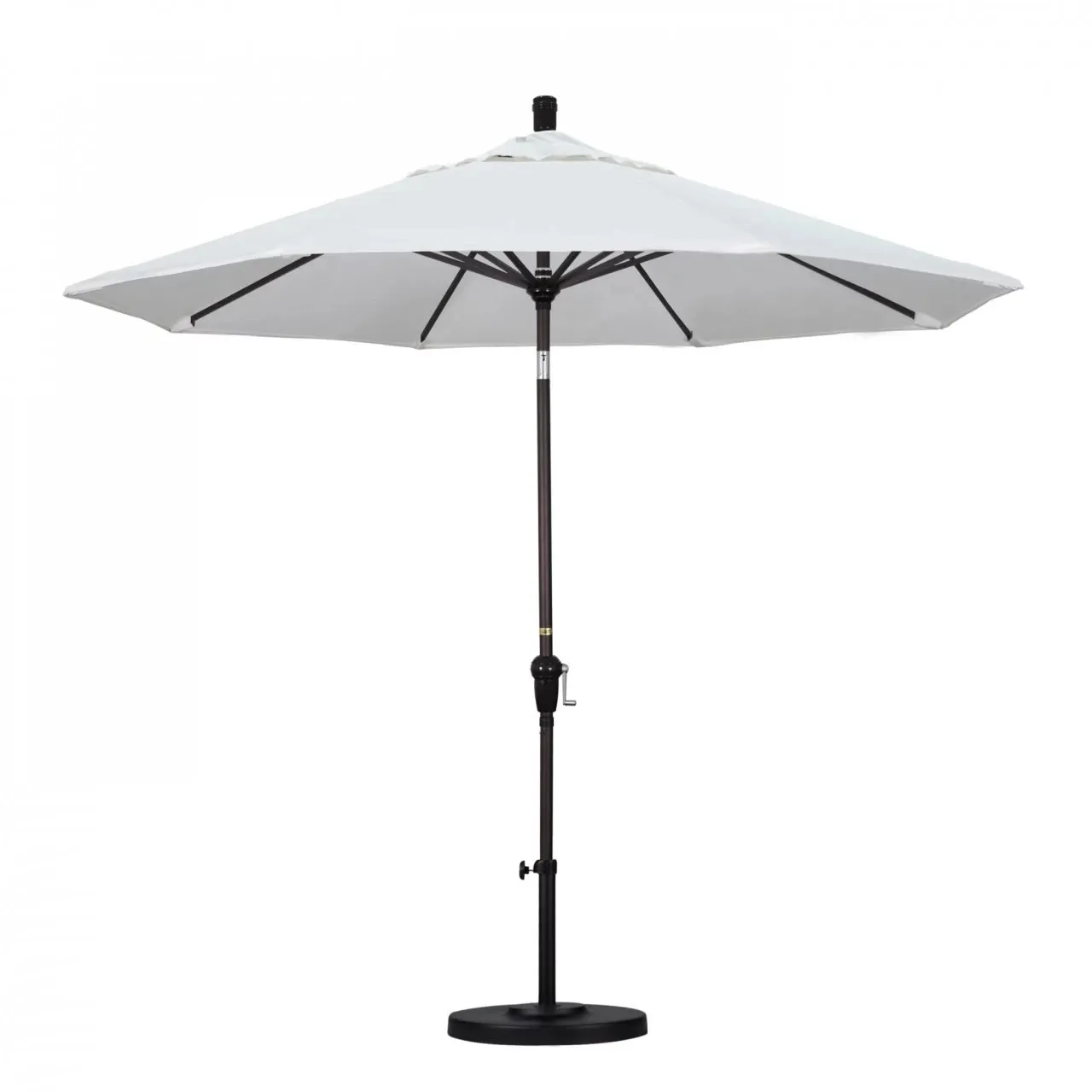 California Umbrella Sunset Series 9 ft Aluminum Patio Umbrella - Residential Grade with Auto Tilt and Crank Lift