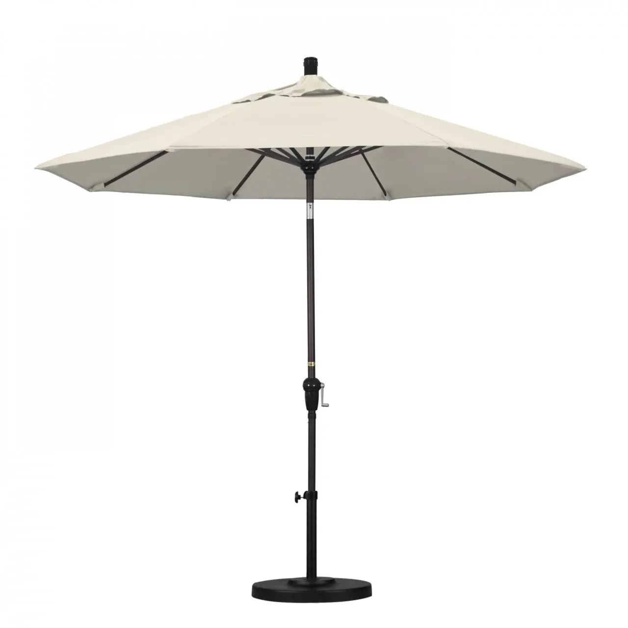 California Umbrella Sunset Series 9 ft Aluminum Patio Umbrella - Residential Grade with Auto Tilt and Crank Lift