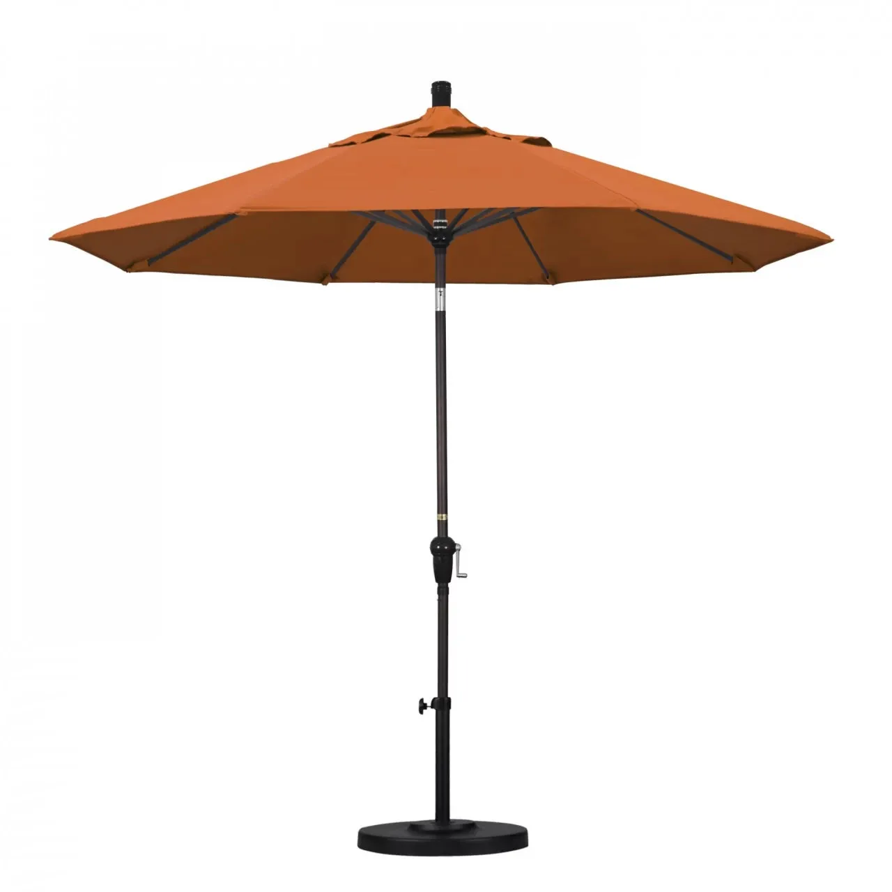 California Umbrella Sunset Series 9 ft Aluminum Patio Umbrella - Residential Grade with Auto Tilt and Crank Lift