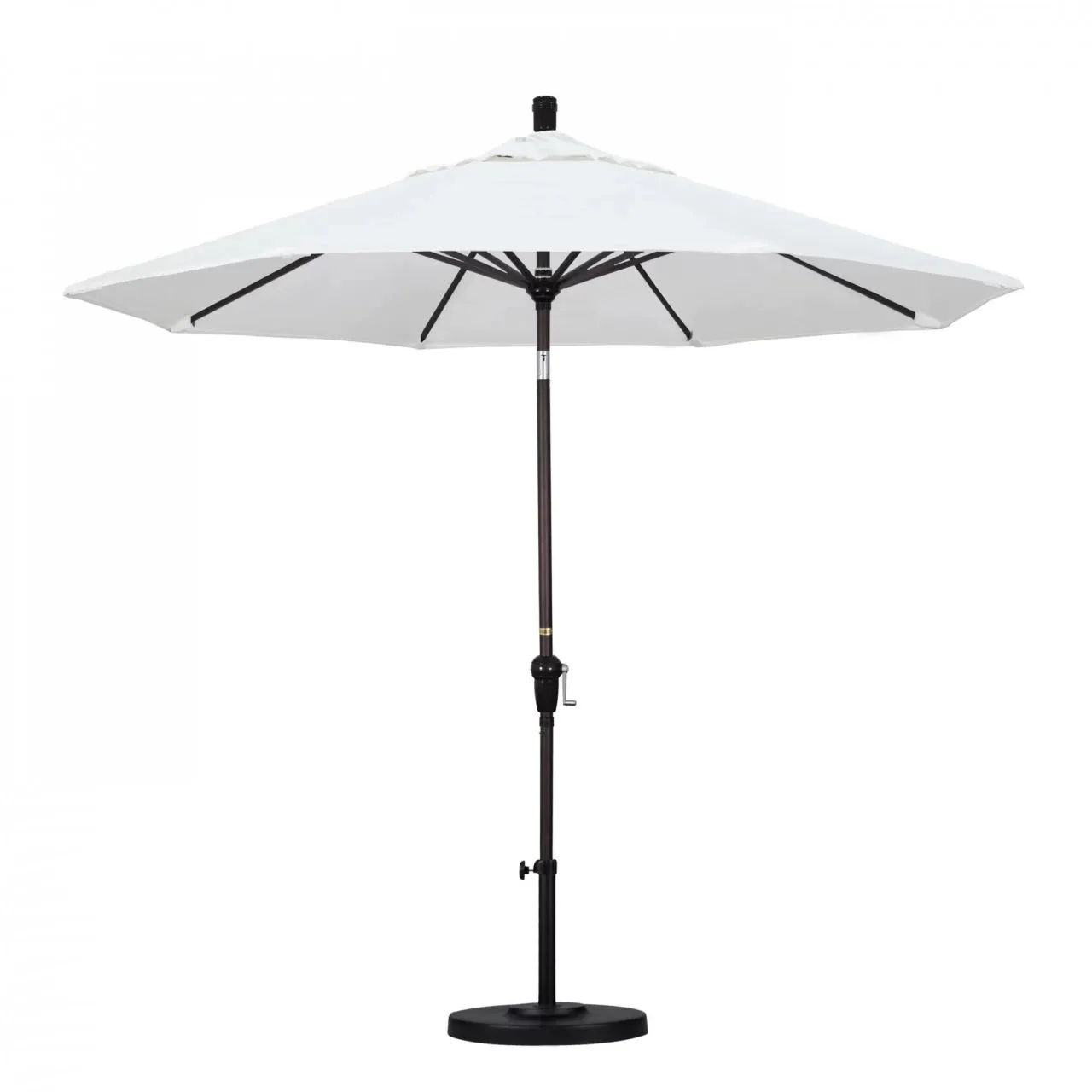 California Umbrella Sunset Series 9 ft Aluminum Patio Umbrella - Residential Grade with Auto Tilt and Crank Lift