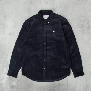 Carhartt WIP Madison Cord L/S Shirt - Dark Navy / Wax