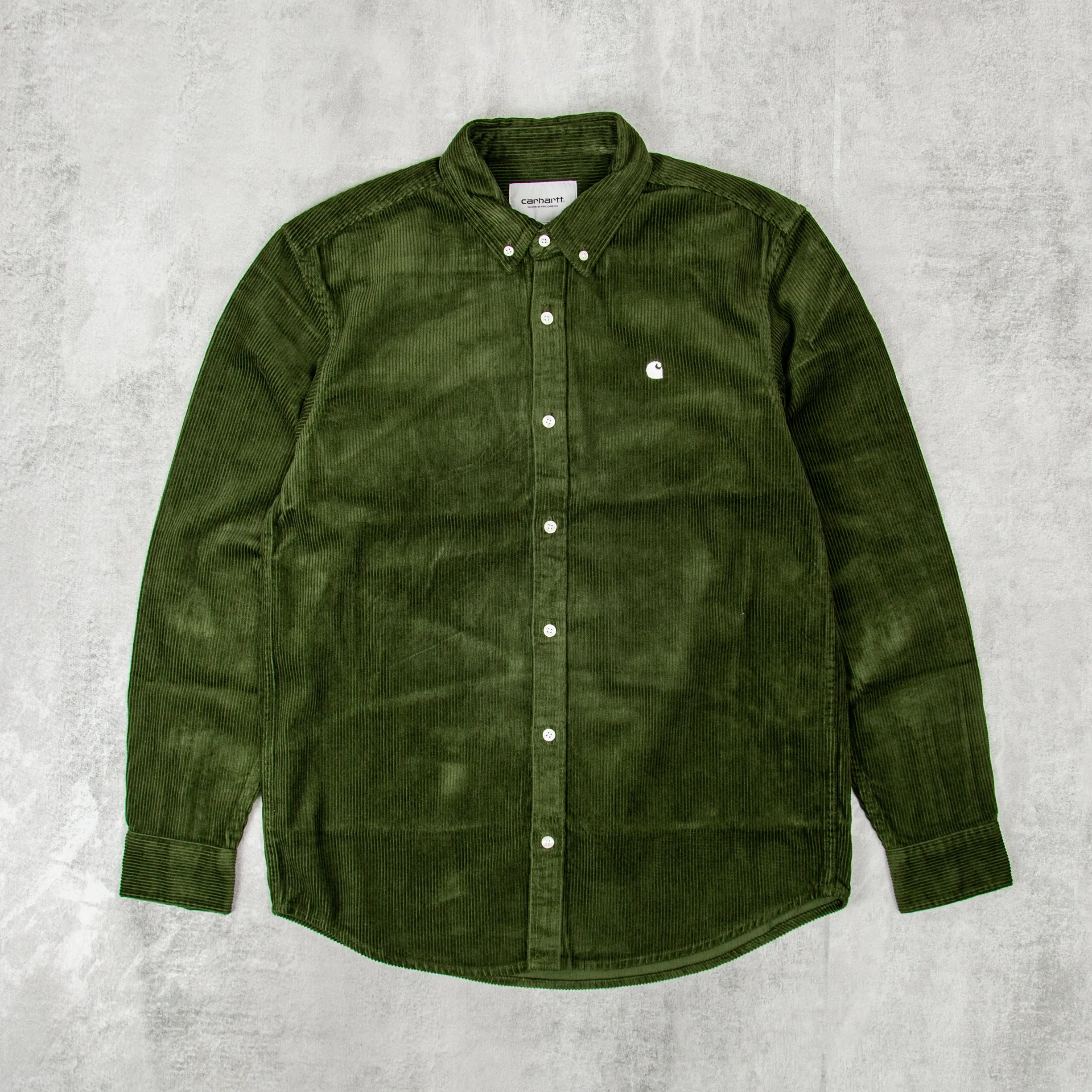 Carhartt WIP Madison Cord L/S Shirt - Tarragon / Wax