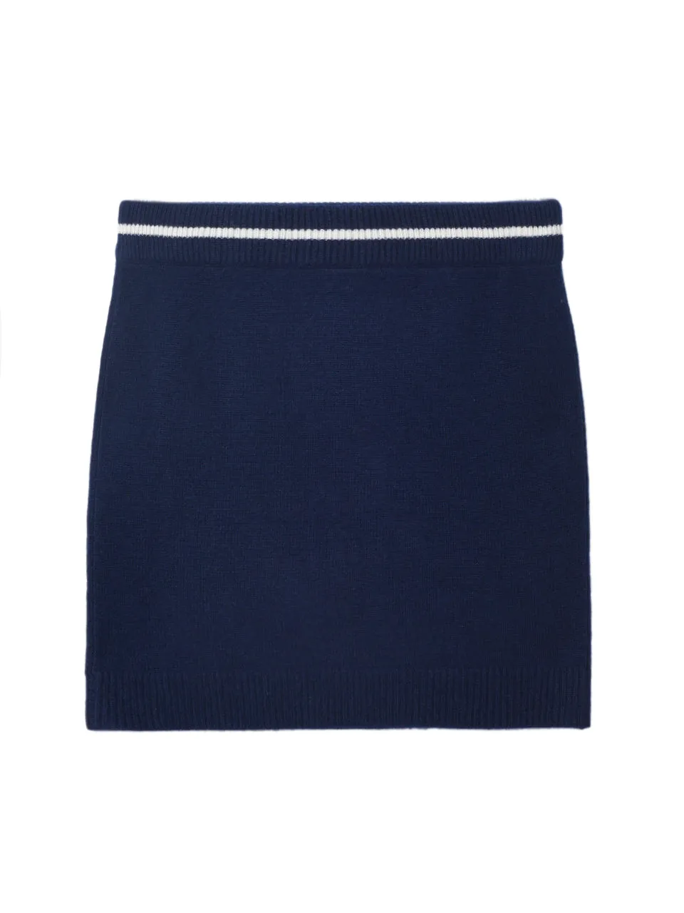 Cashmere Mini Skirt_Navy