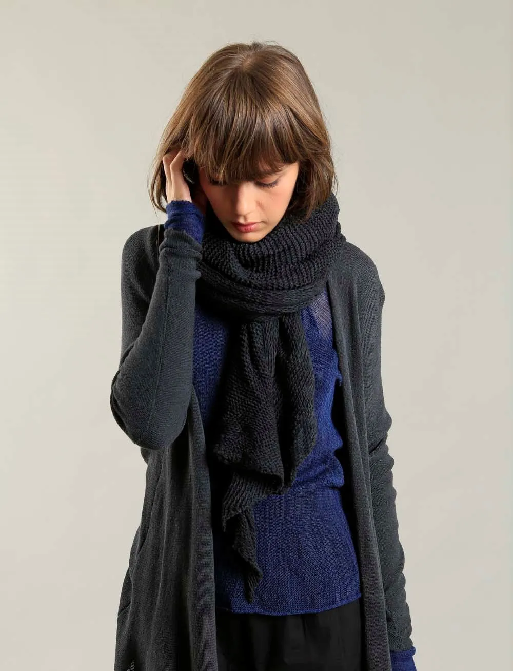 Charcoal Long Soy light Cardigan