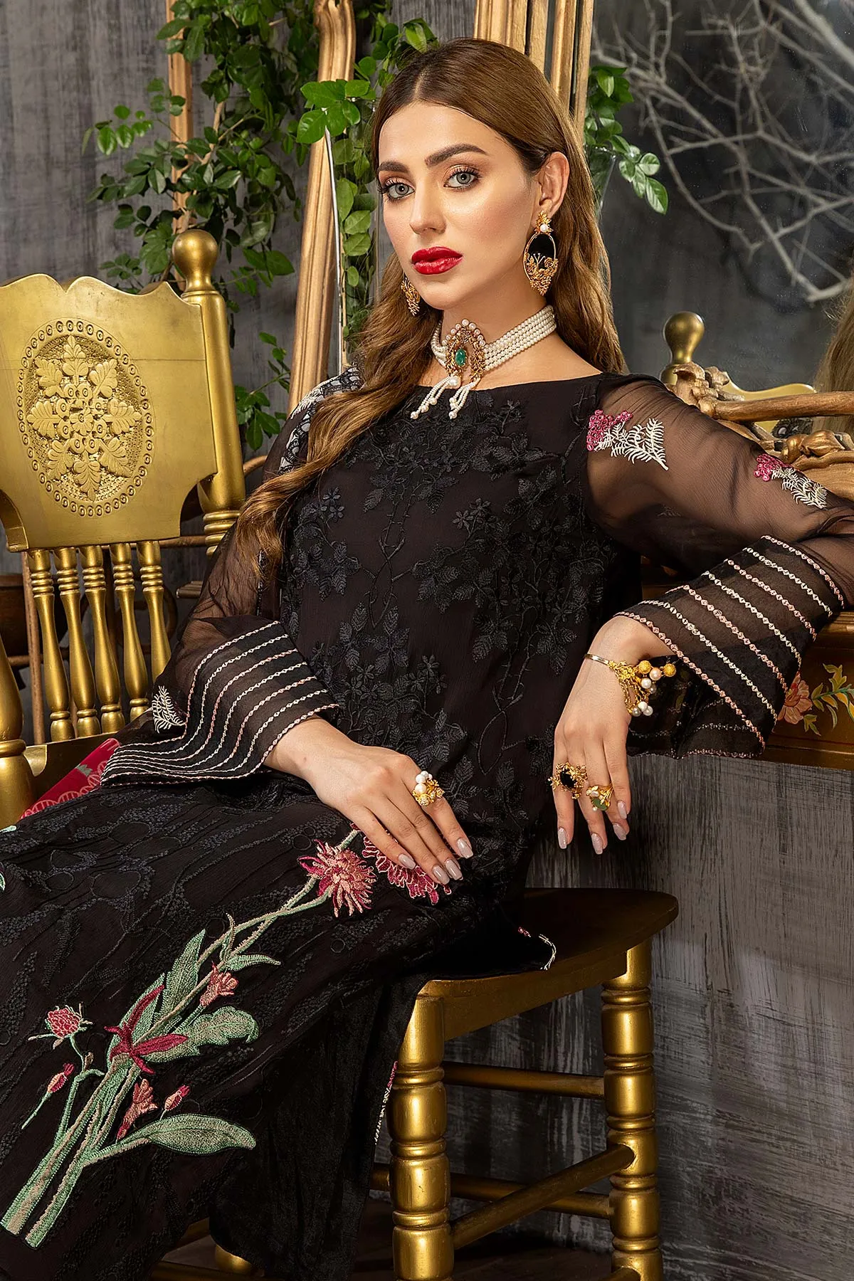 Charizma Allure · Embroidered Chiffon Collection – CAL-001