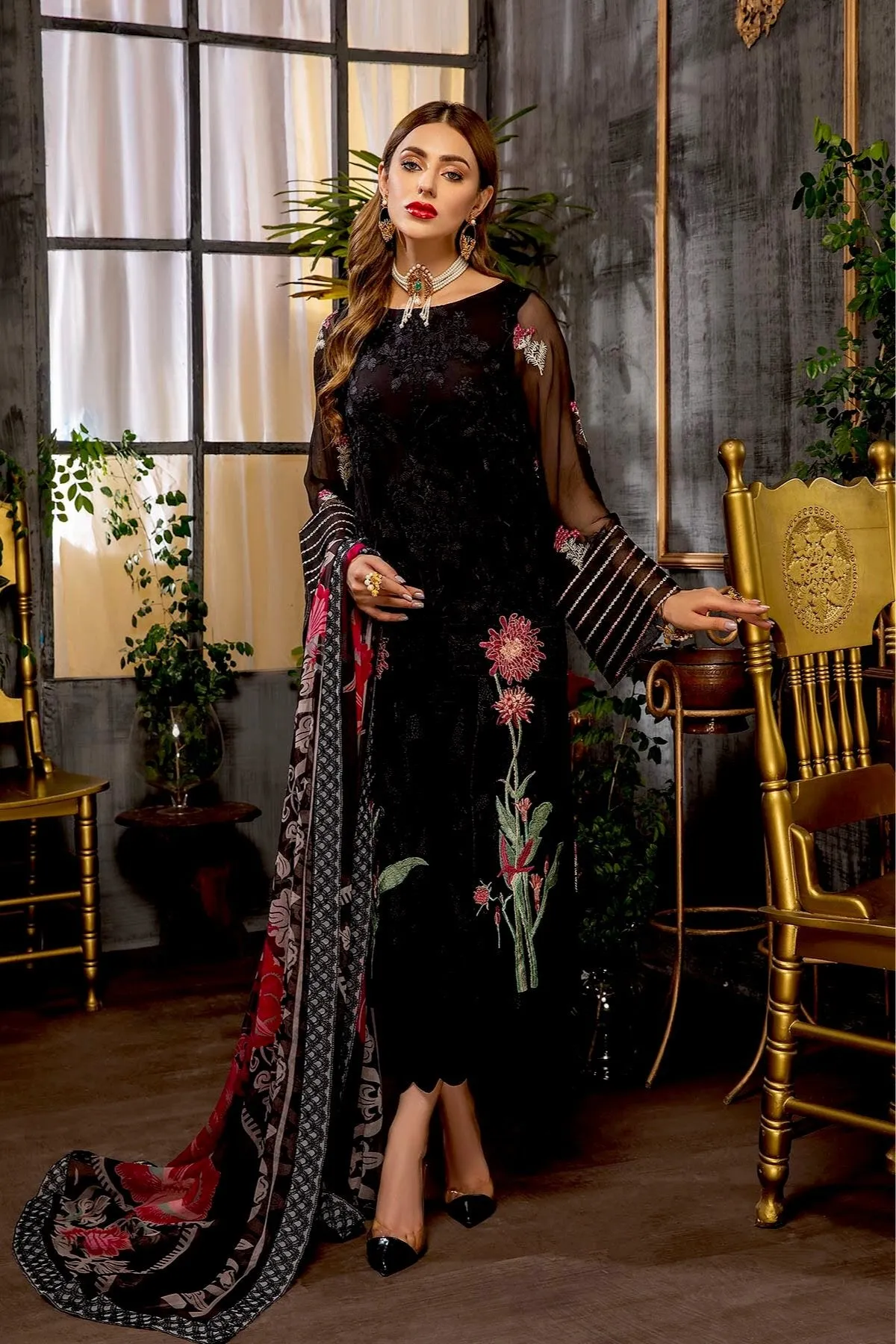 Charizma Allure · Embroidered Chiffon Collection – CAL-001