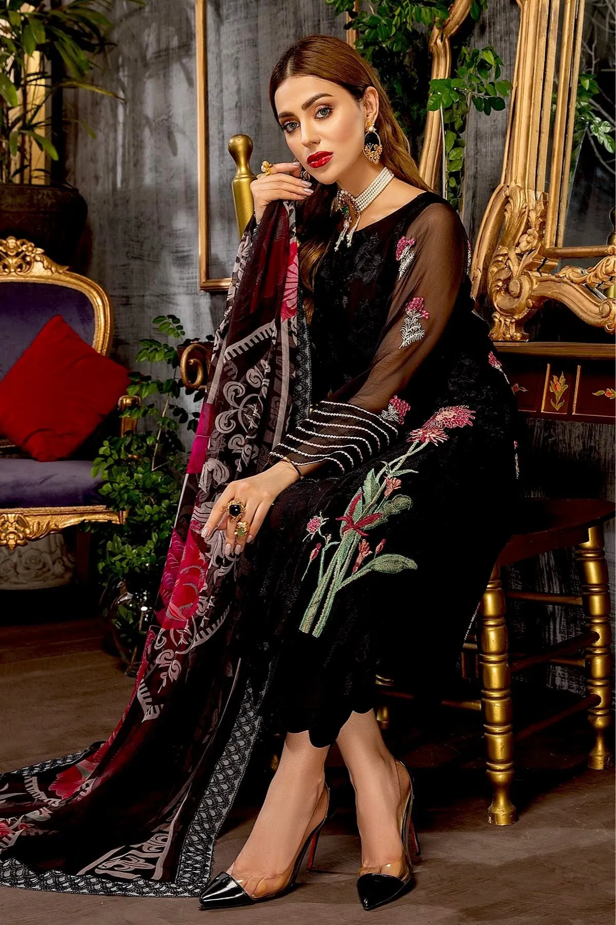 Charizma Allure · Embroidered Chiffon Collection – CAL-001