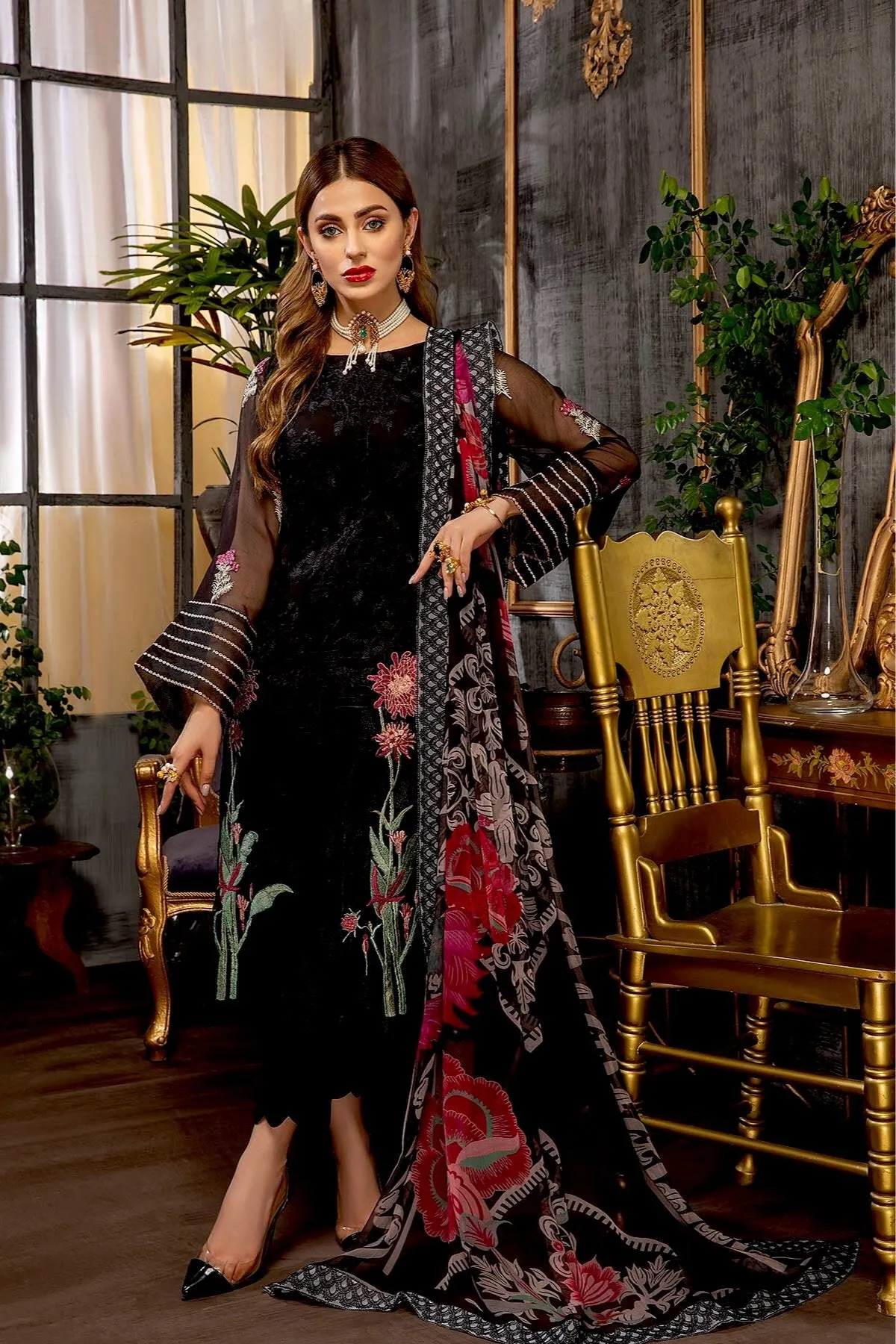 Charizma Allure · Embroidered Chiffon Collection – CAL-001