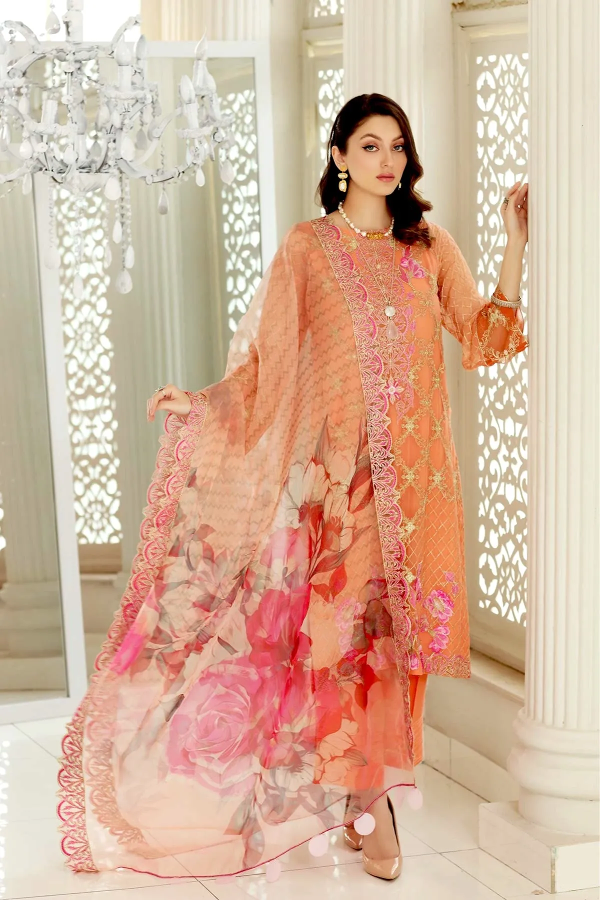 Charizma Allure · Embroidered Chiffon Collection – CAL-004