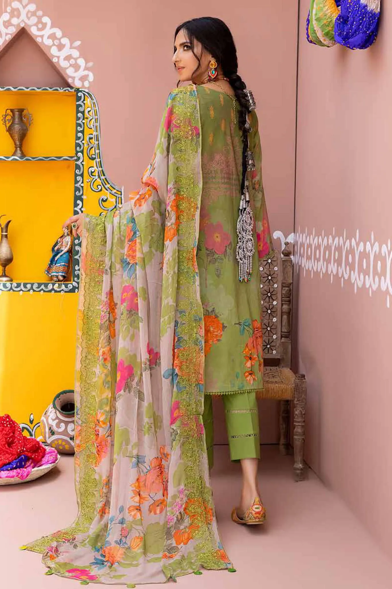 Charizma Unstitched 3 Piece Chunri Lawn Vol-01 Collection'2022-CHN-03