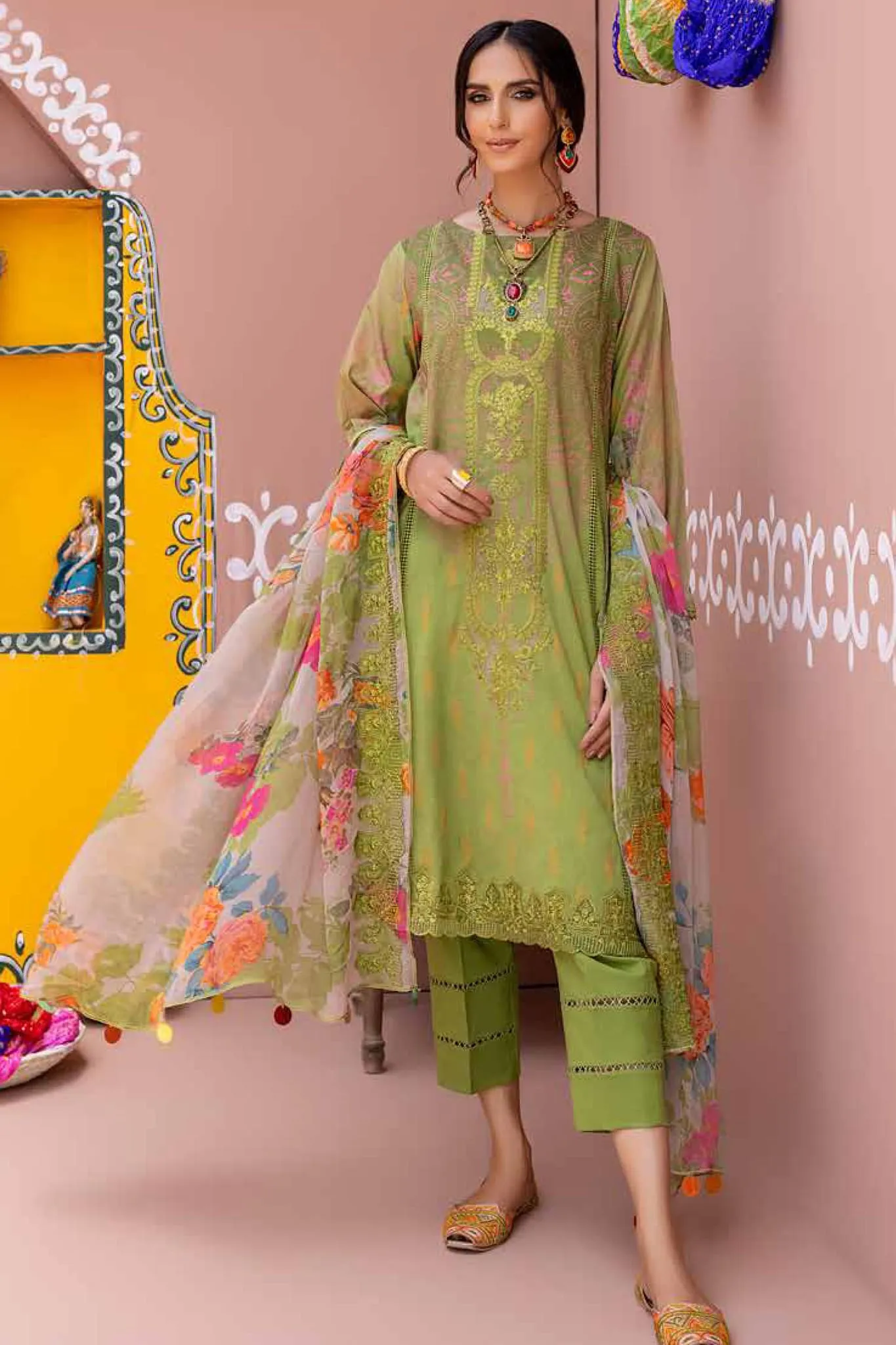 Charizma Unstitched 3 Piece Chunri Lawn Vol-01 Collection'2022-CHN-03