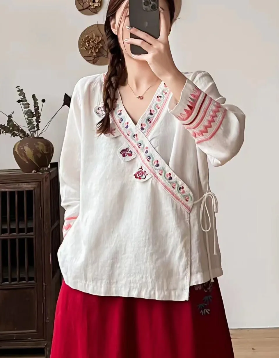 Chinese Style Embroidery Hanfu Cardigan