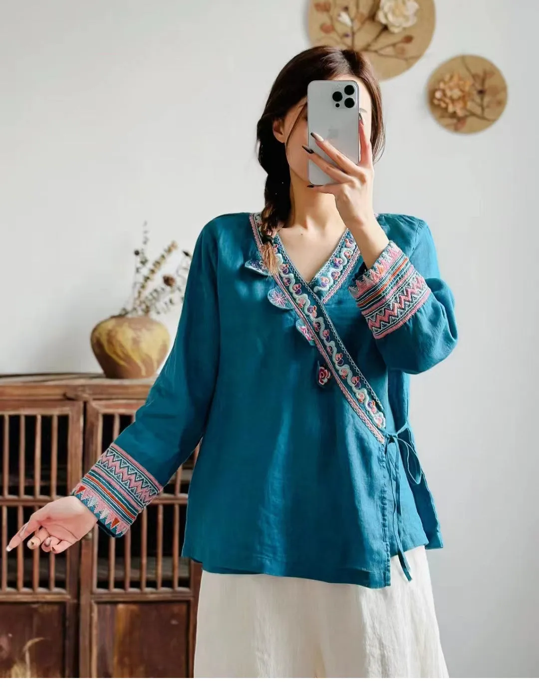 Chinese Style Embroidery Hanfu Cardigan