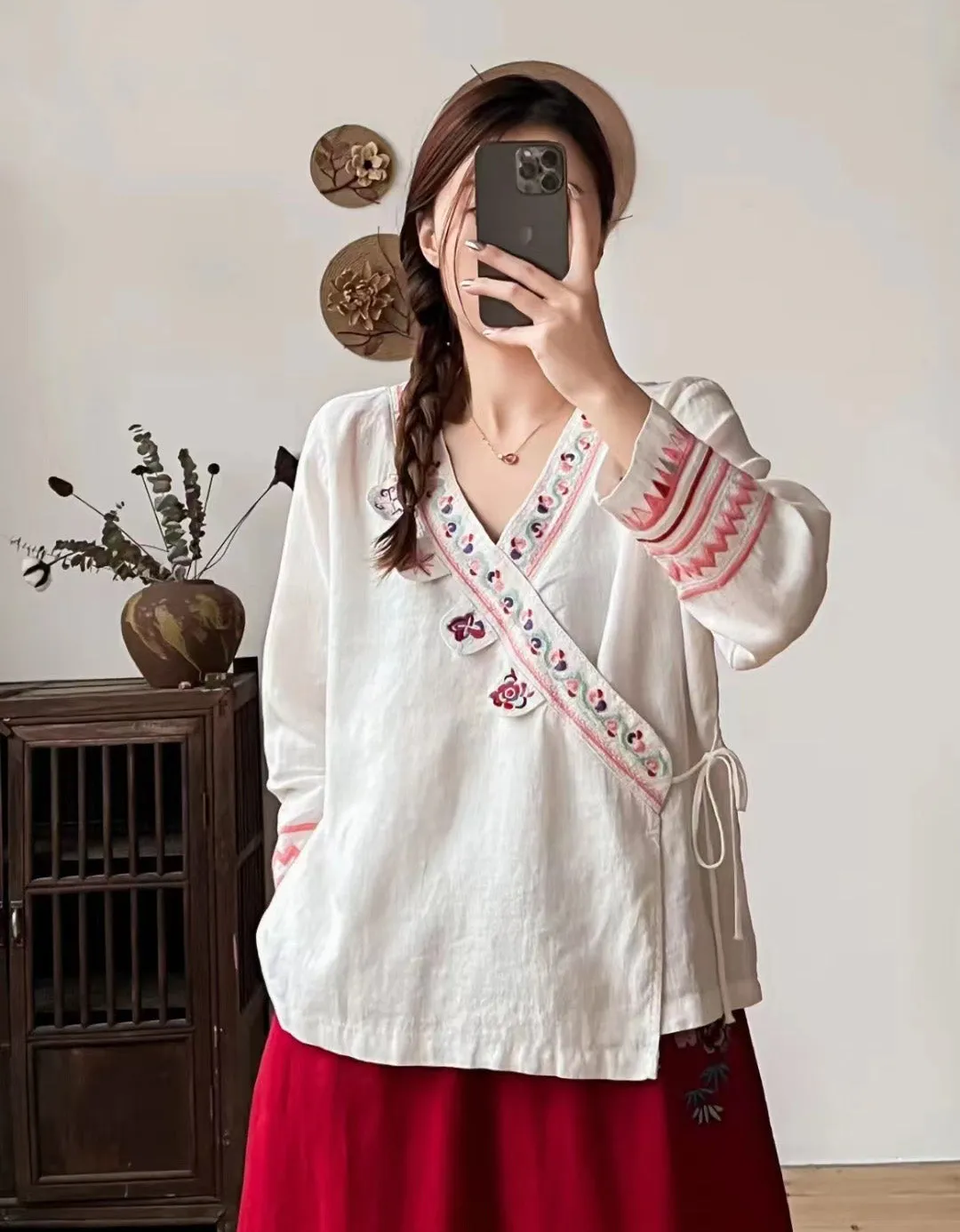 Chinese Style Embroidery Hanfu Cardigan