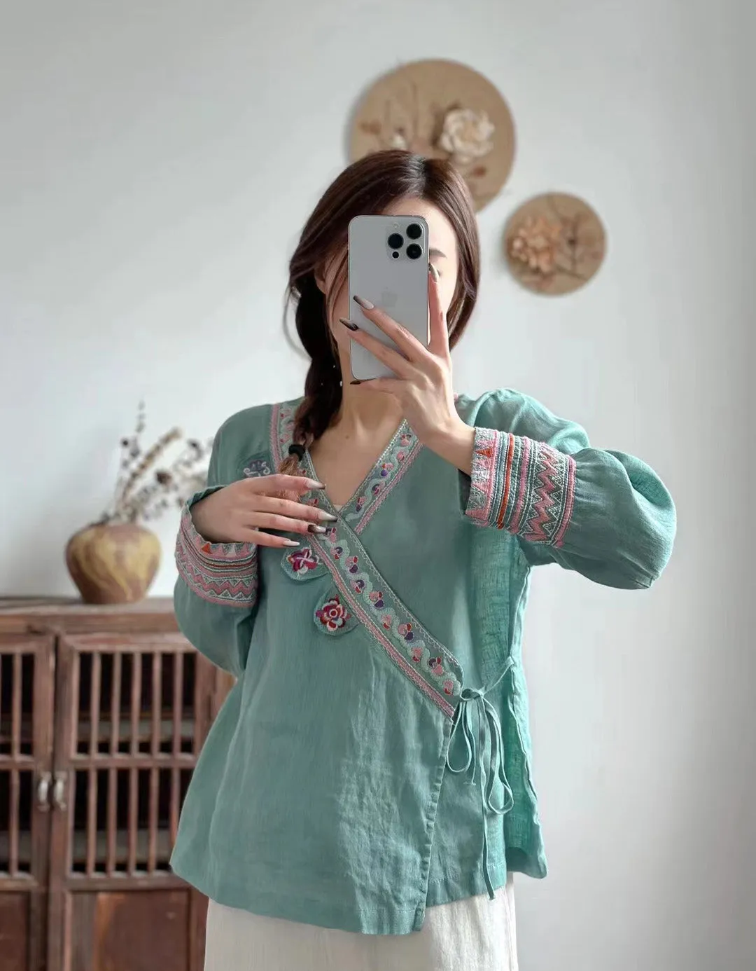 Chinese Style Embroidery Hanfu Cardigan