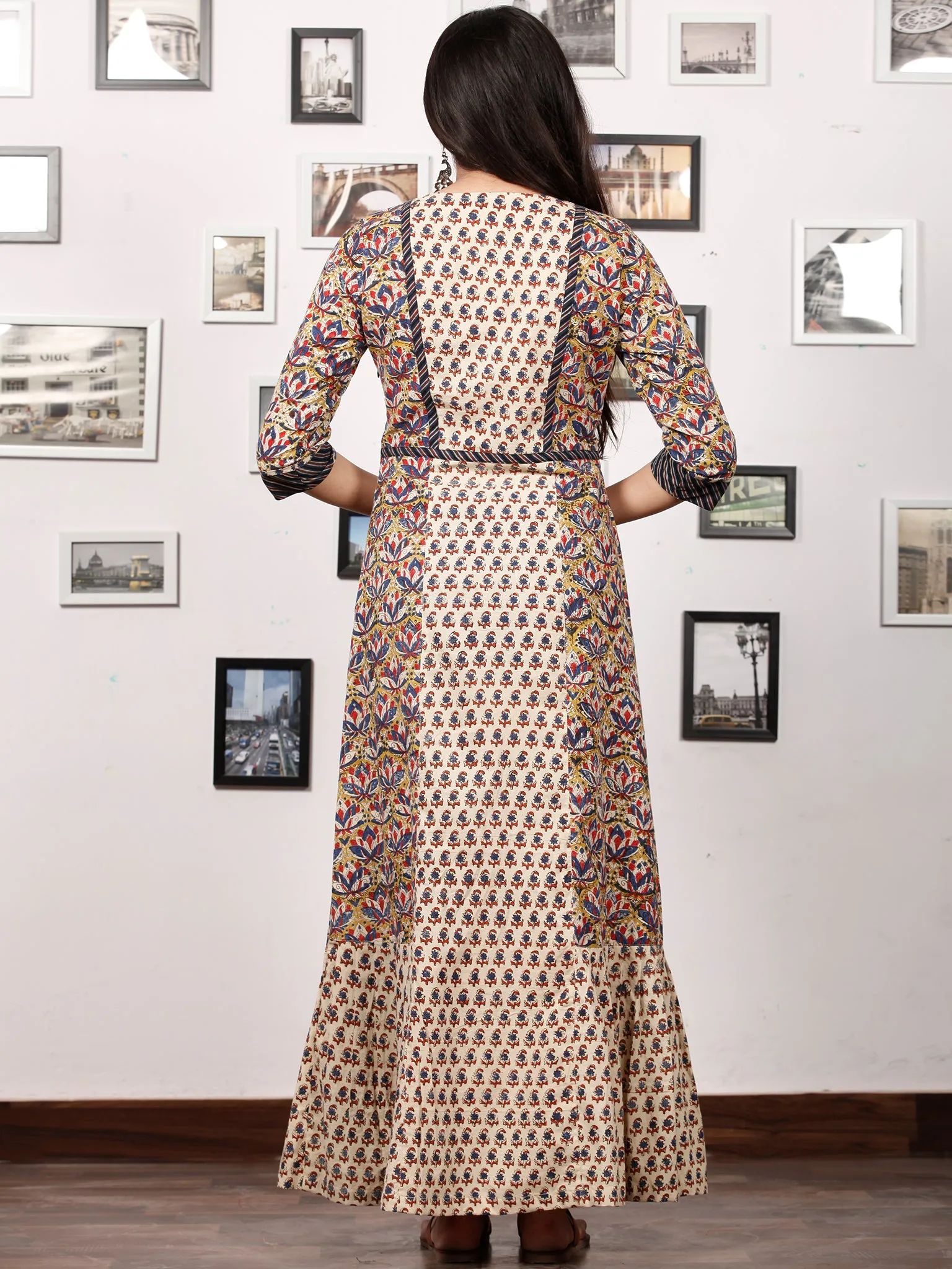 CHOTI BUTI - Hand Block Printed Cotton Long Dress - D351F1383