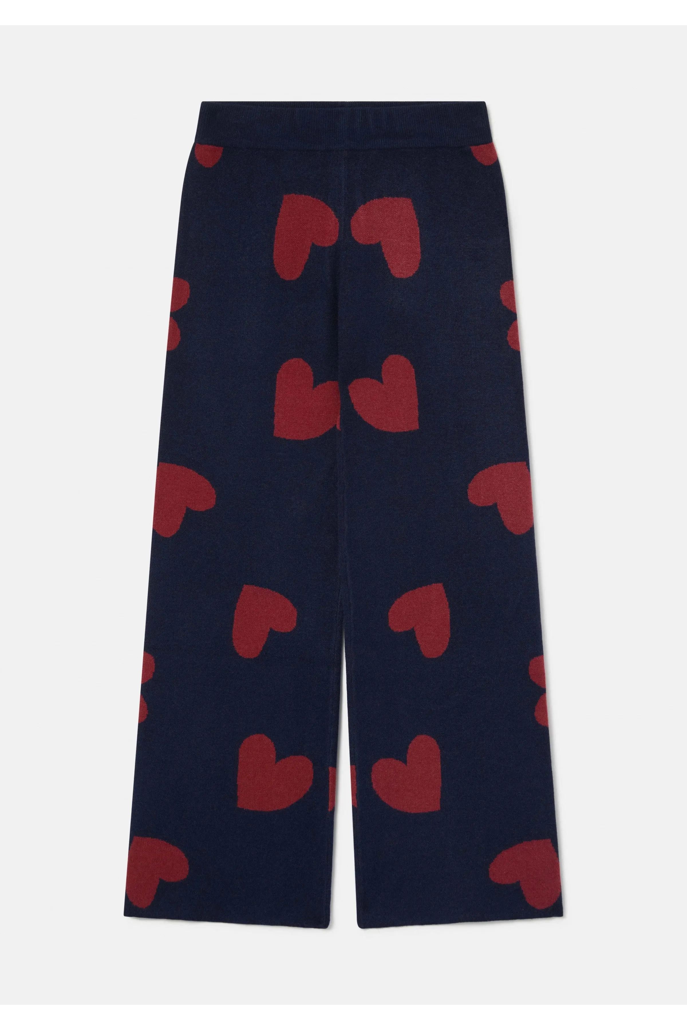 Compania Fantastica Heart Print Straight Leg Trousers