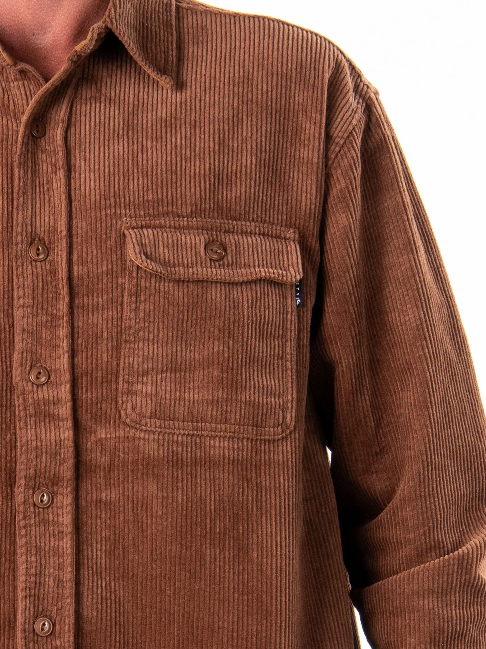 Coop Corduroy Long Sleeve Shirt - Tortoise Shell