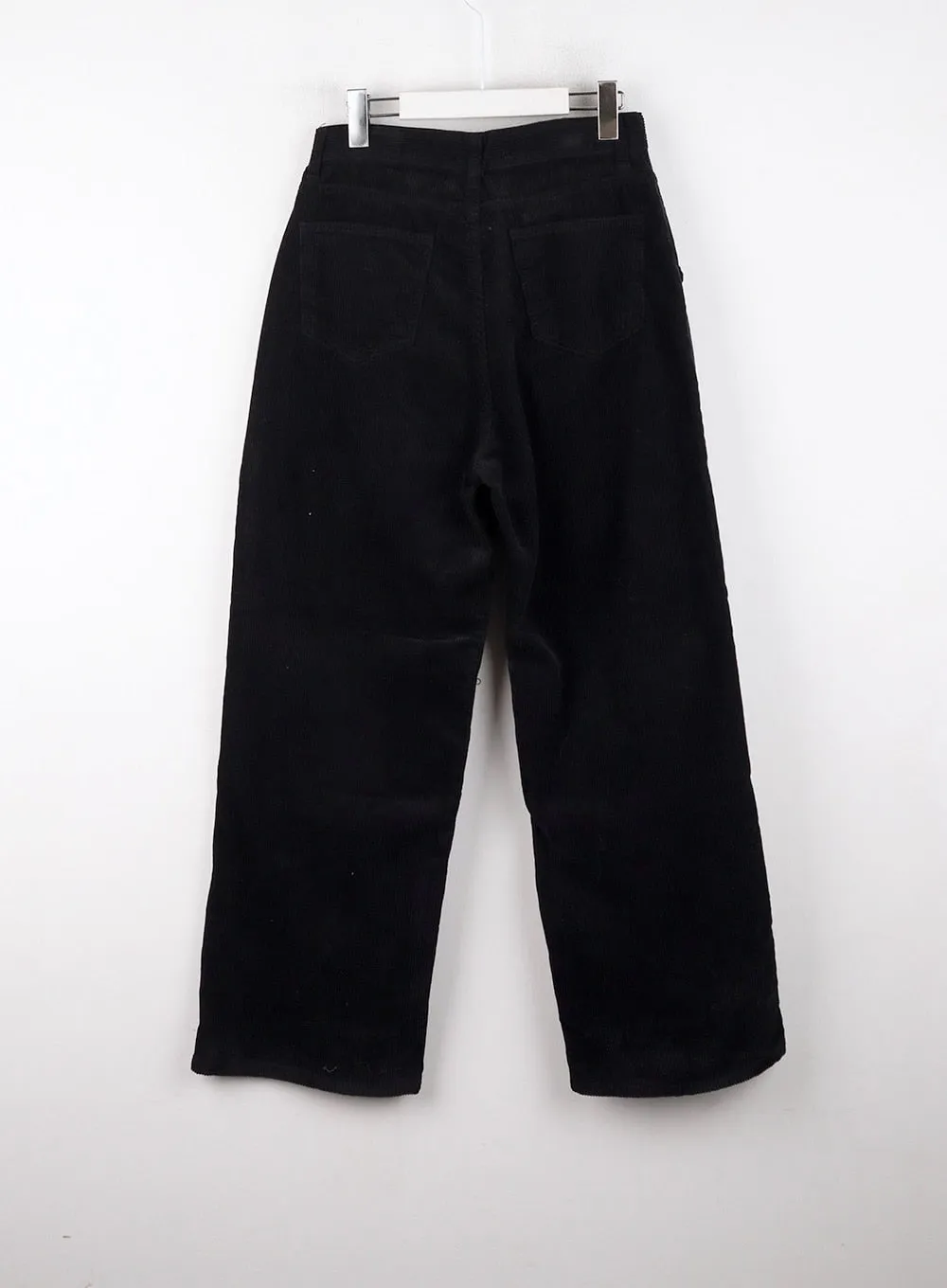 Corduroy Middle Waist Pocket Straight Leg Trousers CD322