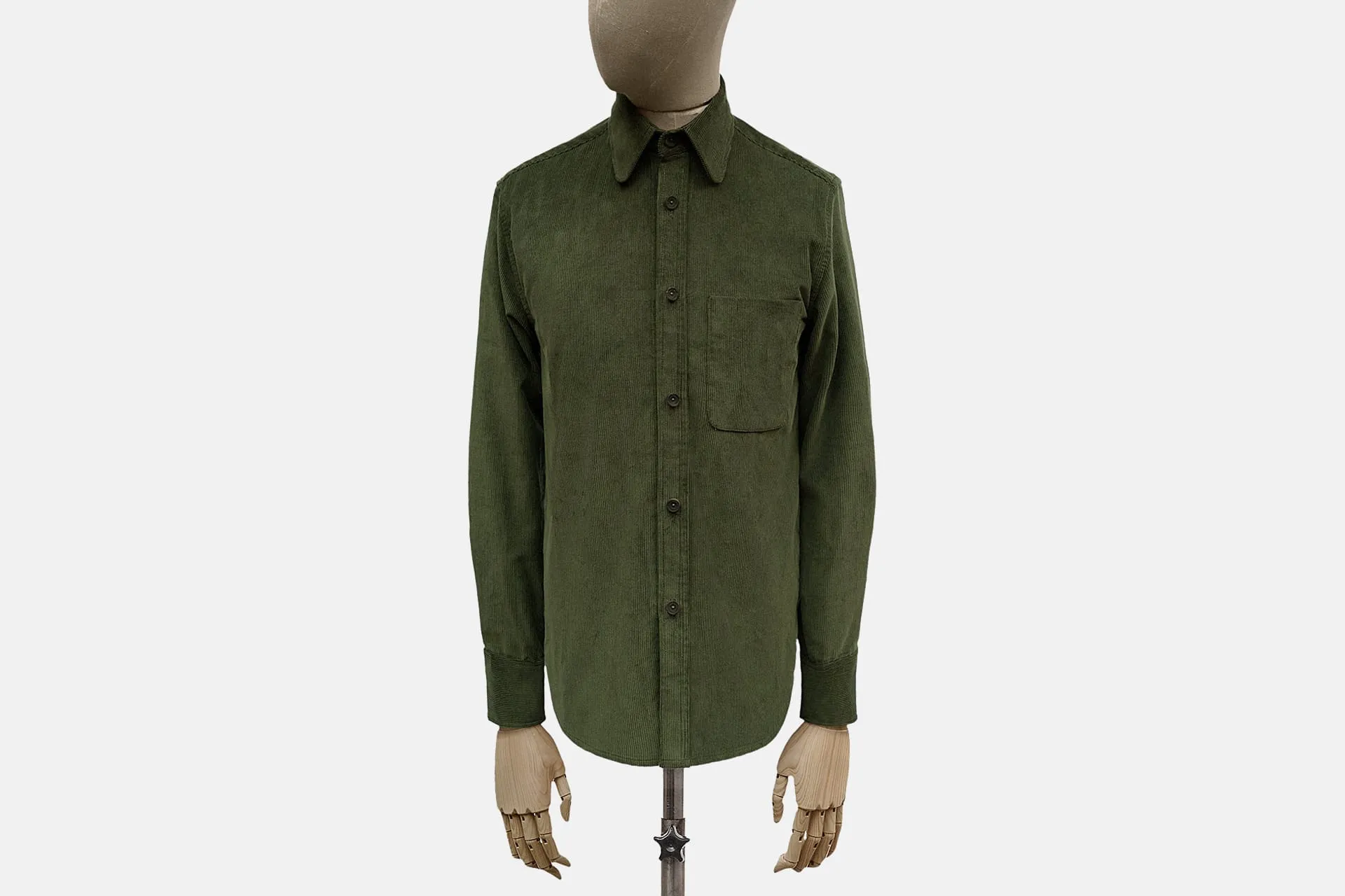 Corduroy Standard Collar Shirt