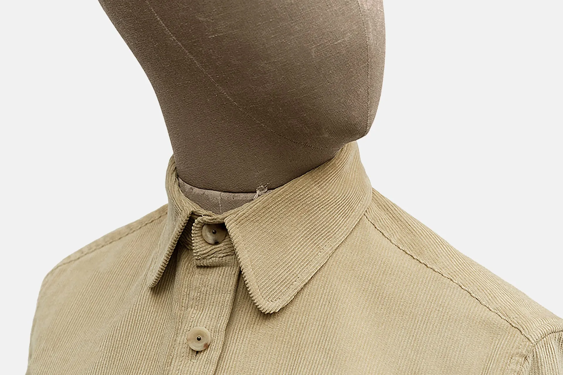 Corduroy Standard Collar Shirt