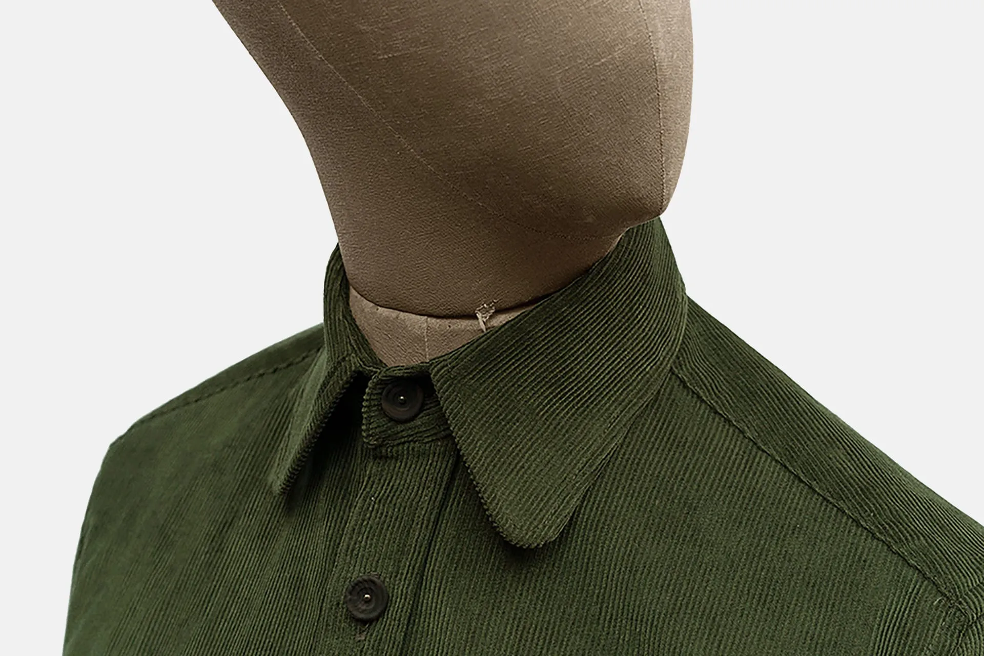 Corduroy Standard Collar Shirt