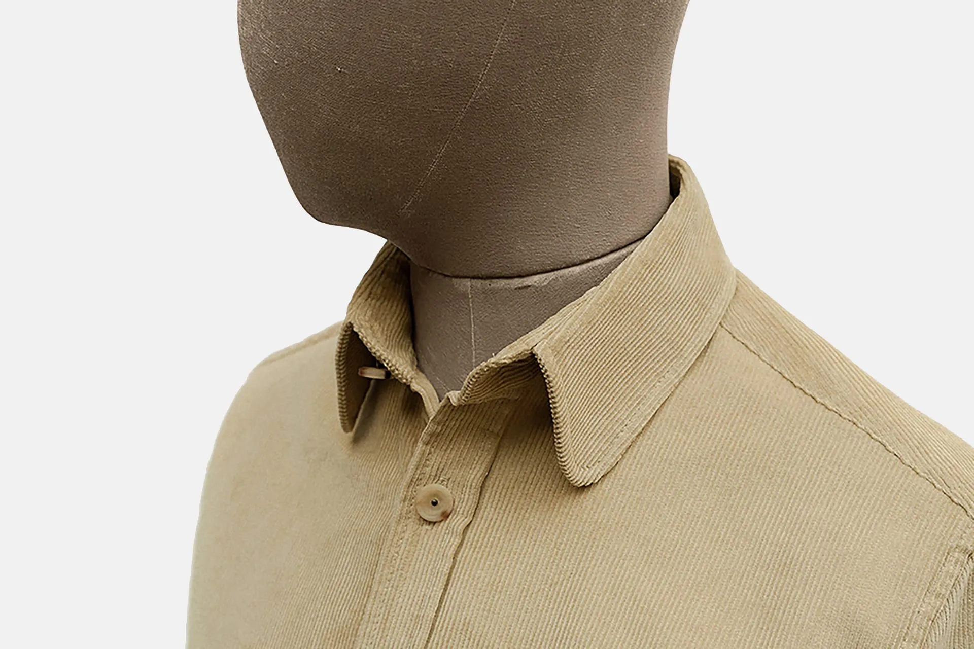 Corduroy Standard Collar Shirt