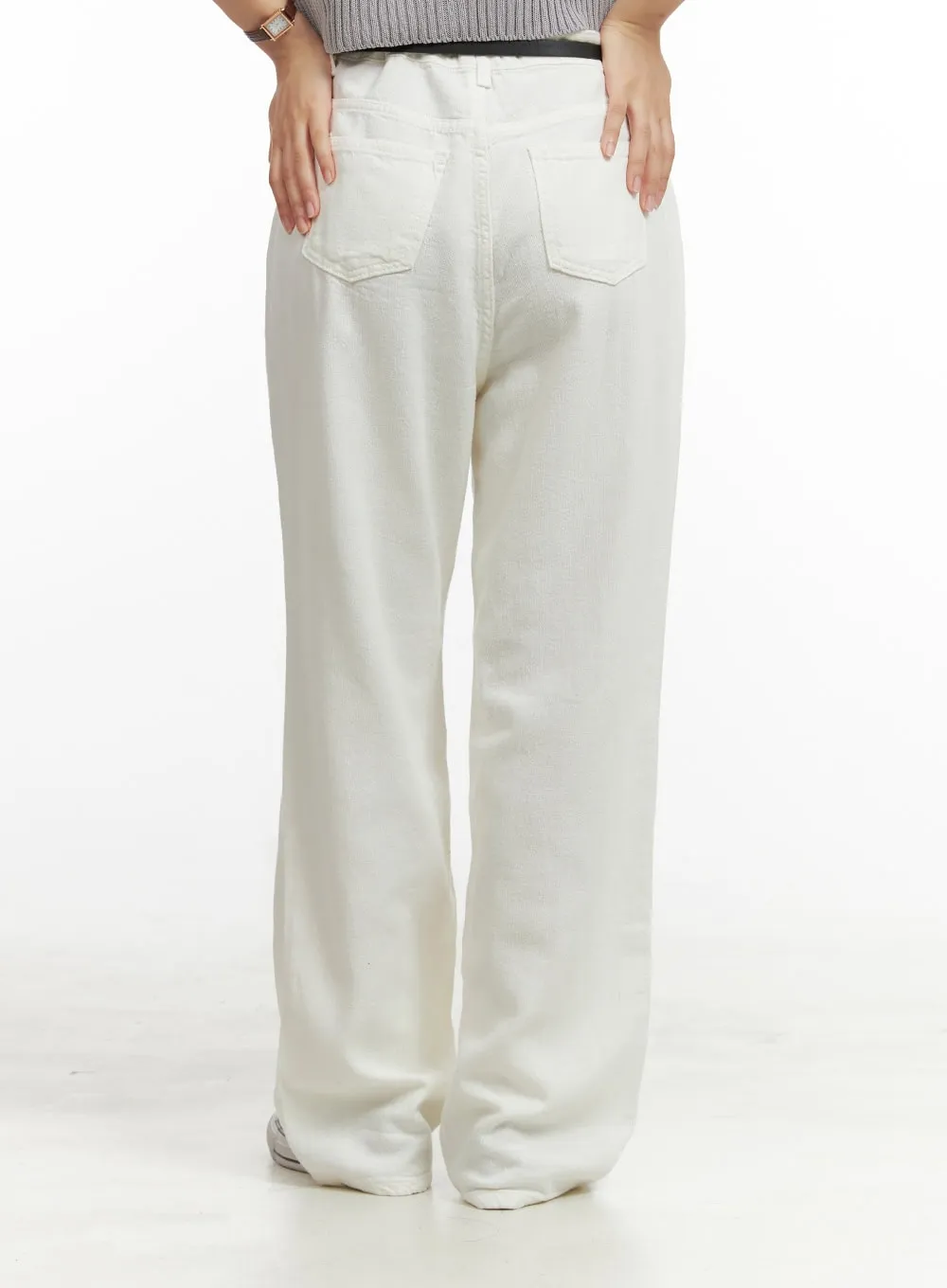 Cotton Straight Leg Pants OU407