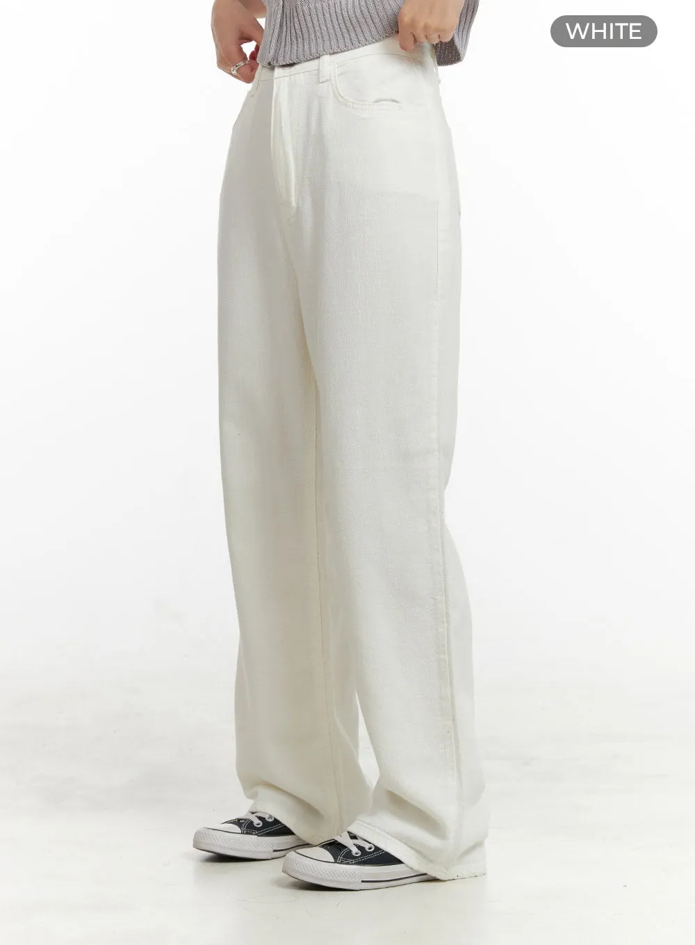 Cotton Straight Leg Pants OU407