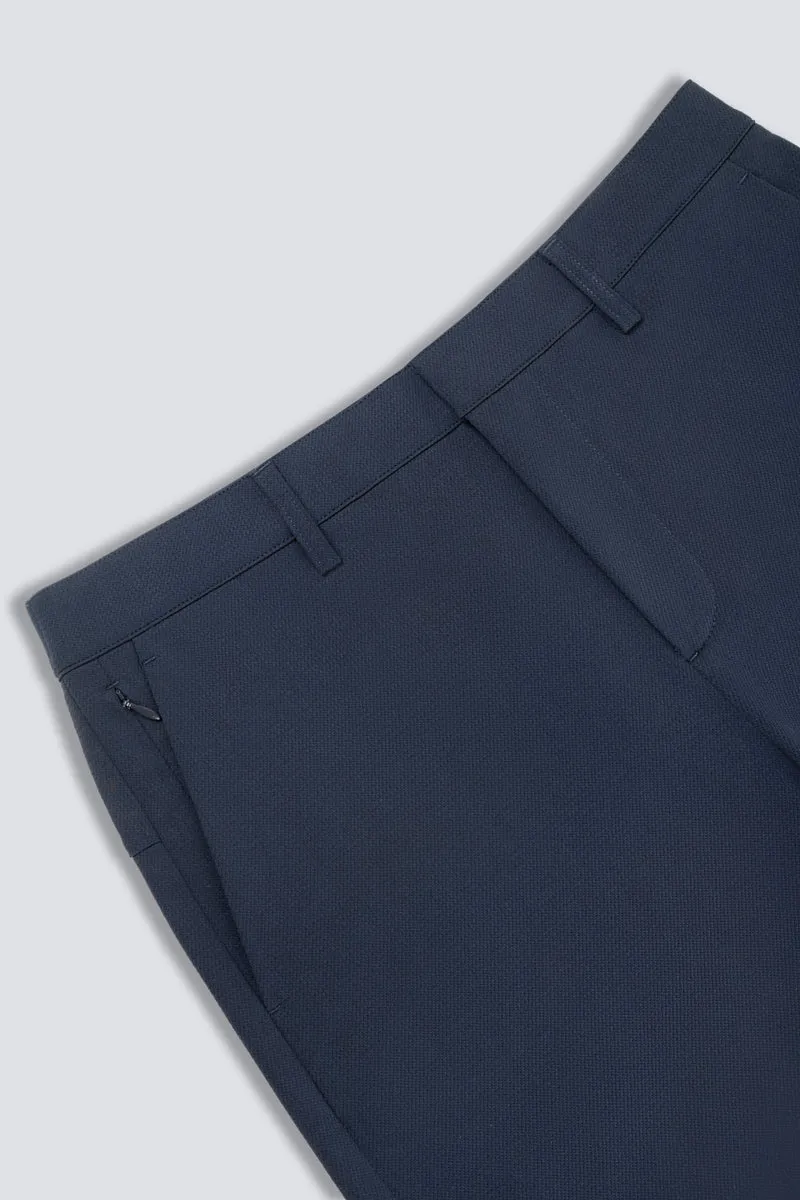 CottonSTRETCH Lightweight Knit Smart Pants | Navy NNY096